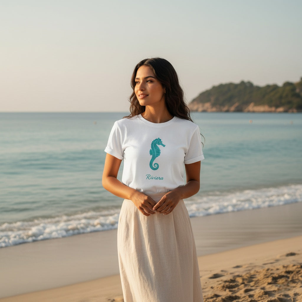 Camiseta "Caballito de Mar" de la Colección Riviera