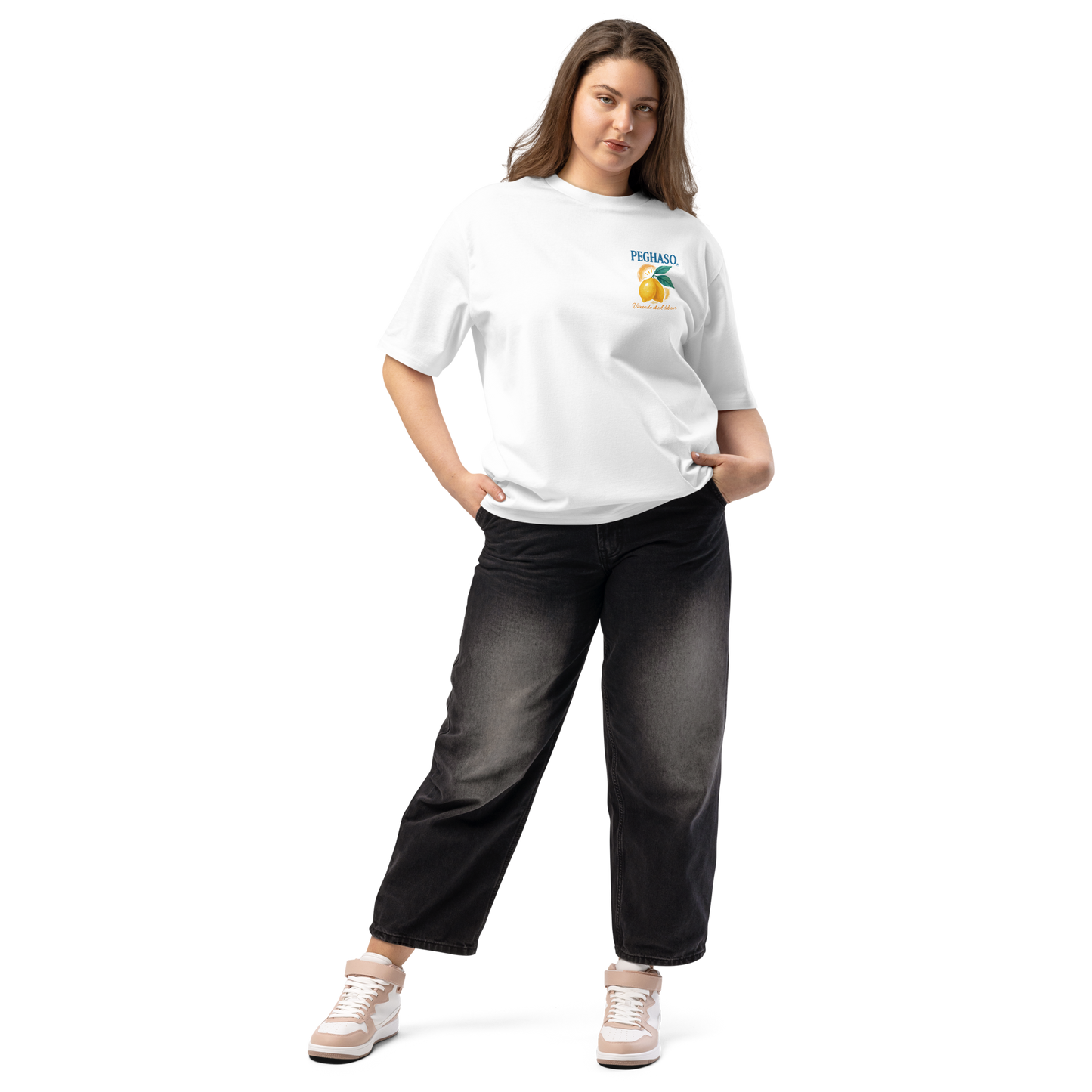 Camiseta Oversize Mujer "VIBRAS DE LIMON" - Algodón Orgánico | PEGHASO®