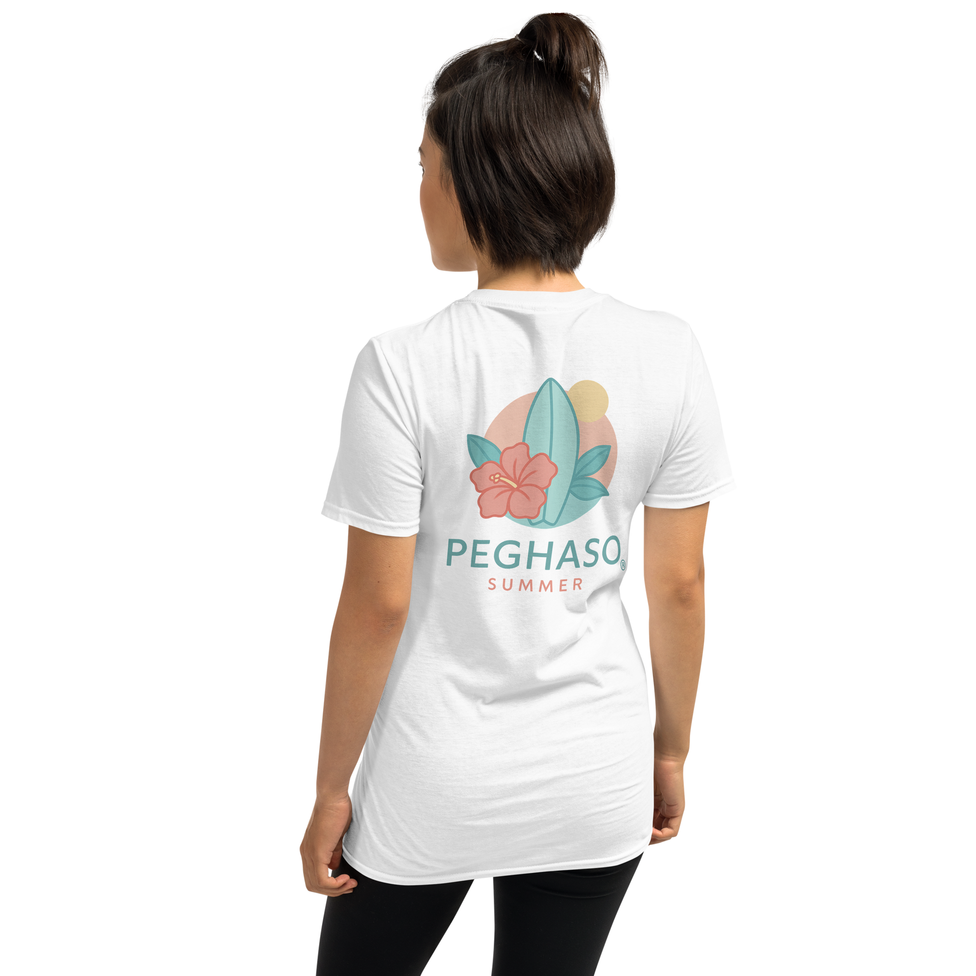 camiseta mujer verano peghaso summer day espalda blanco