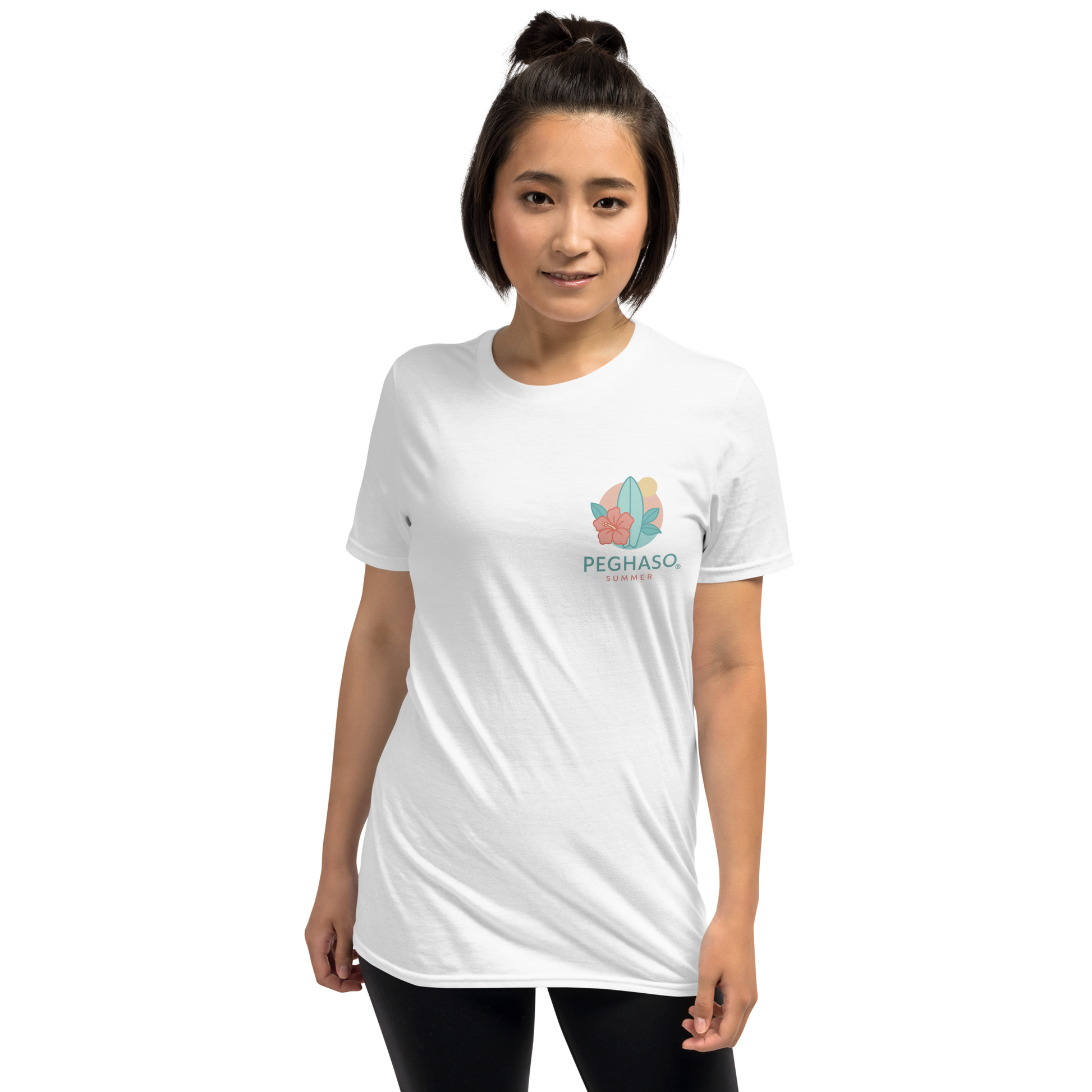 camiseta mujer verano peghaso summer day frente blanco