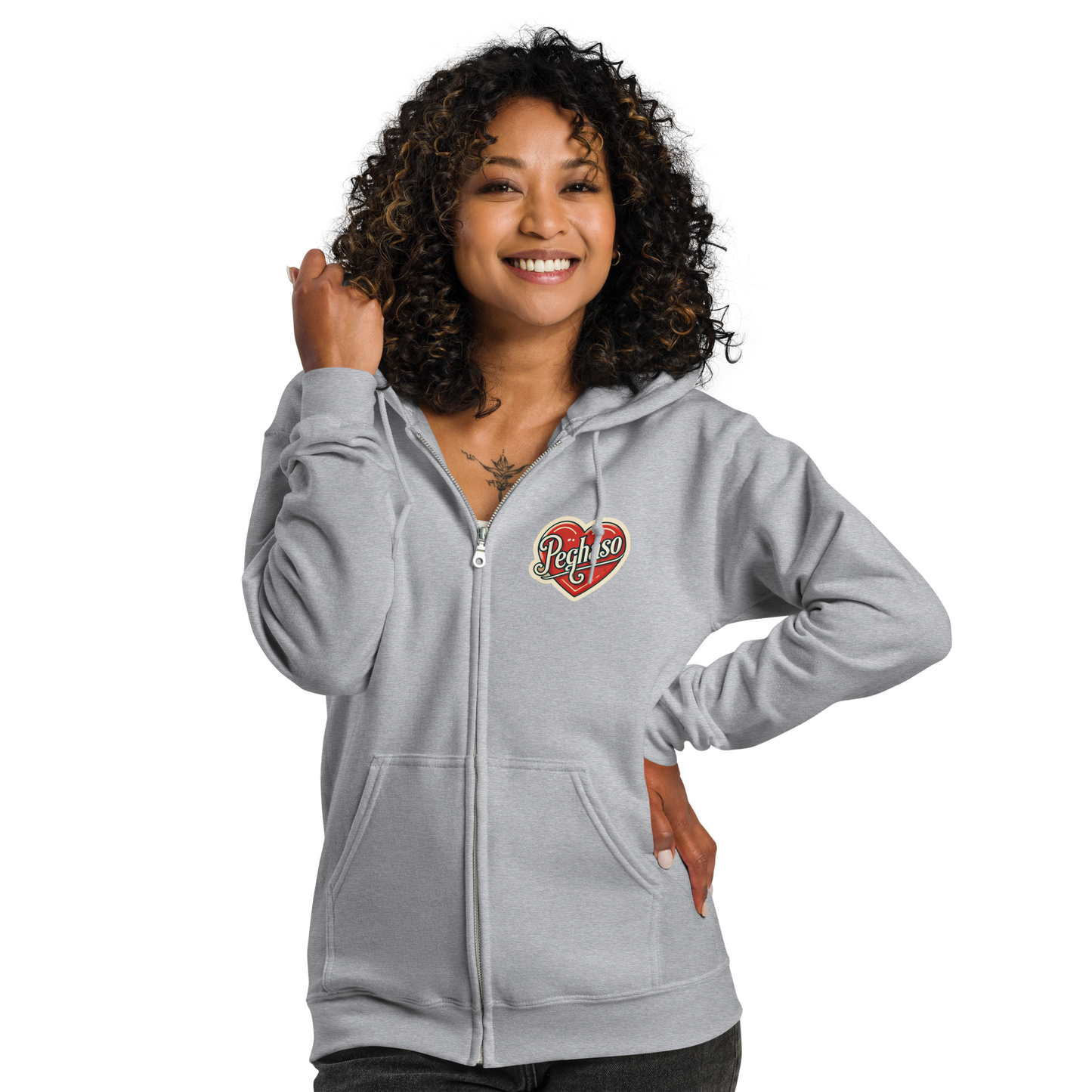 Sudadera con cremallera mujer CUORE PEGHASO - Moda Urbana Streetwear mujer