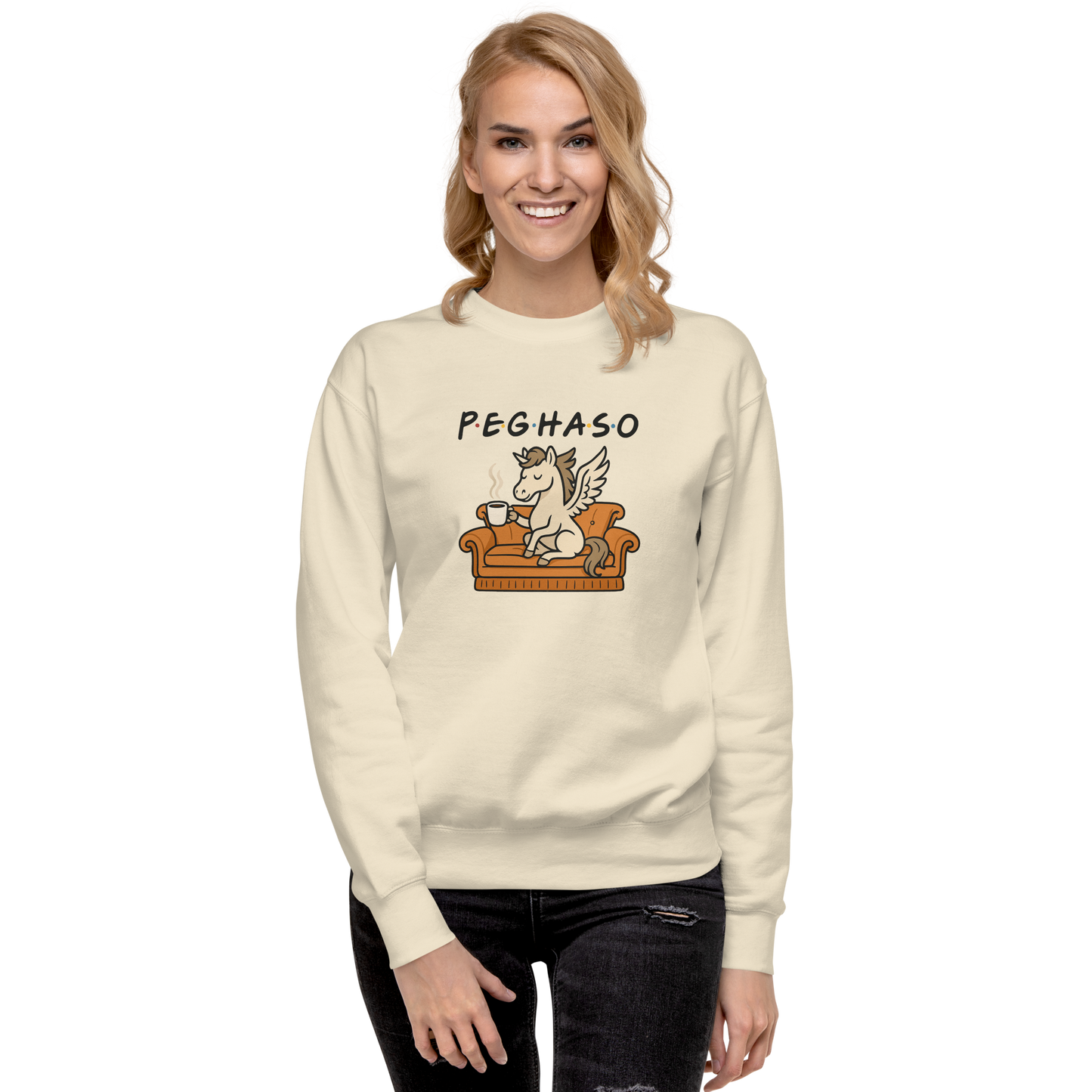 Sudadera "PEGHASO FRIENDS & COFFEE"