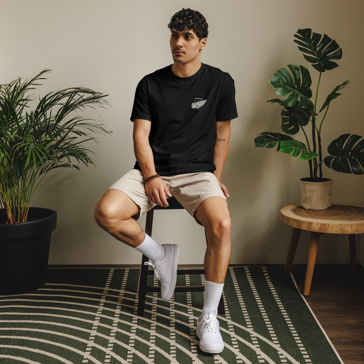 SURFLYER BLACK WAVES - camiseta surfera ecológica