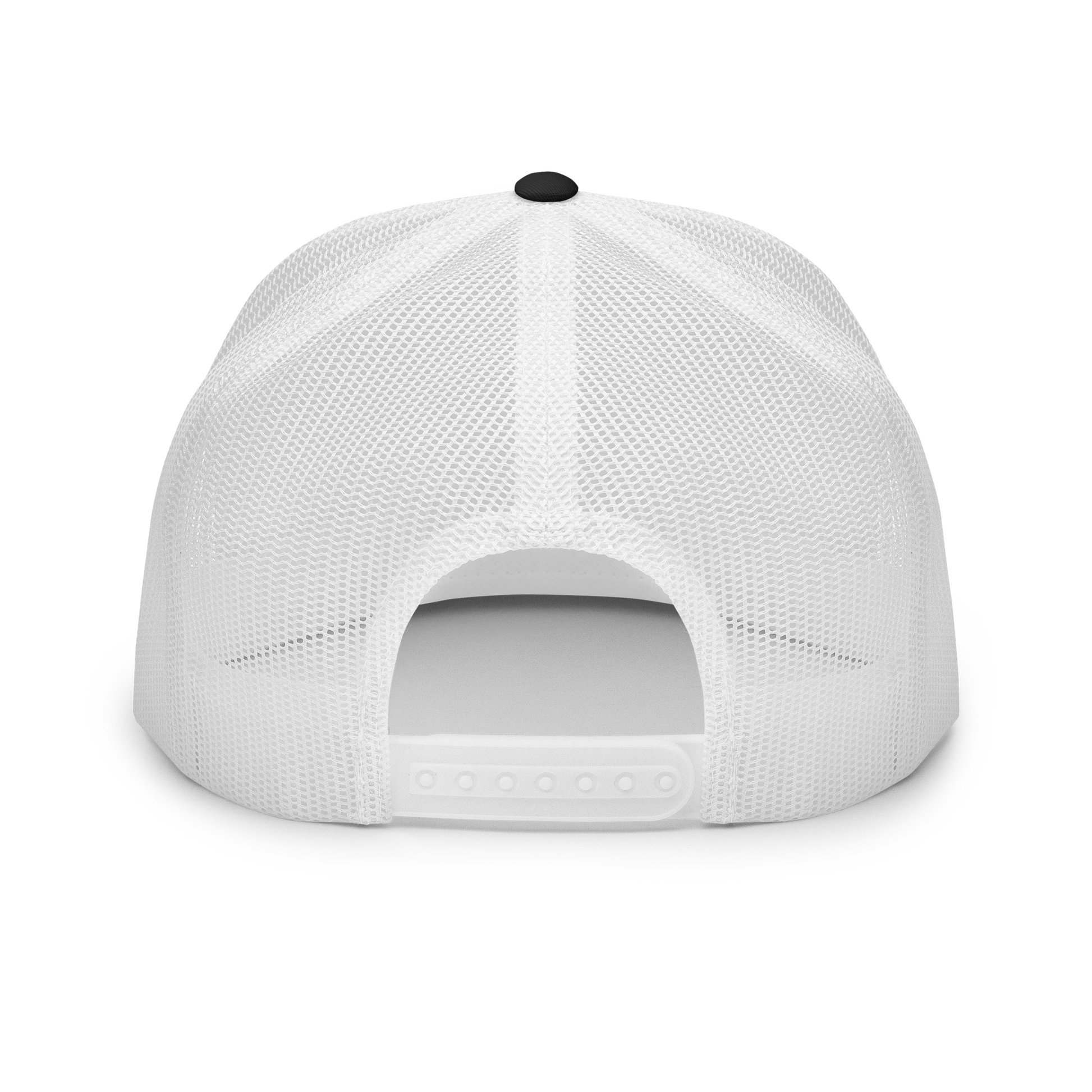 Gorra trucker PEGHASO® BE FREE blanca con diseño de alas extendidas, visera plana y cierre snapback.