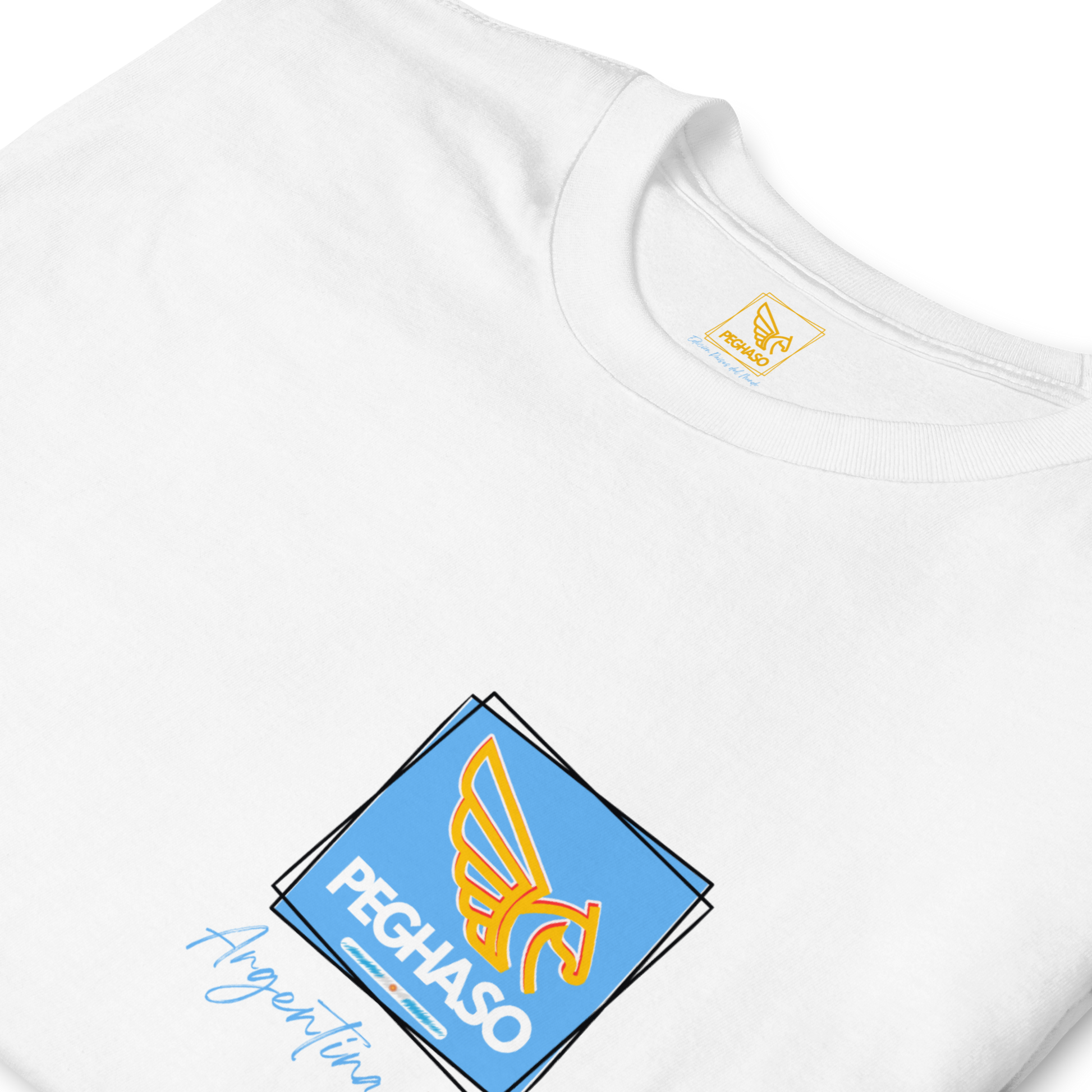 Camiseta LOGO ARGENTINA FUTBOL| Algodón Premium| Estilo Urbano marca premium PEGHASO