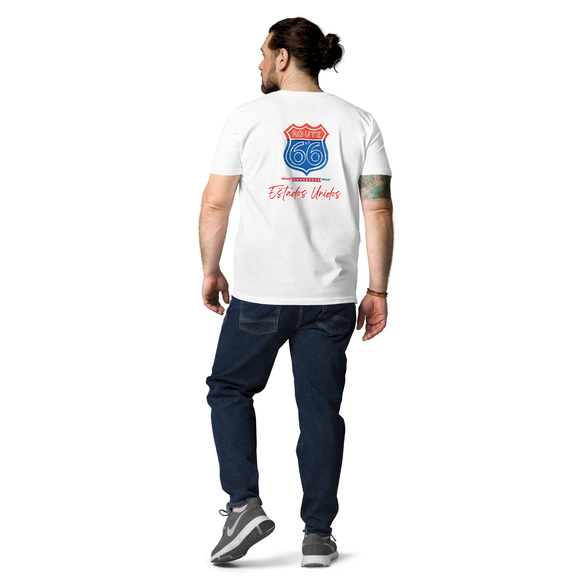 Camiseta Ruta 66 USA | Algodón Premium Heavyweight | Estilo Urbano marca premium PEGHASO