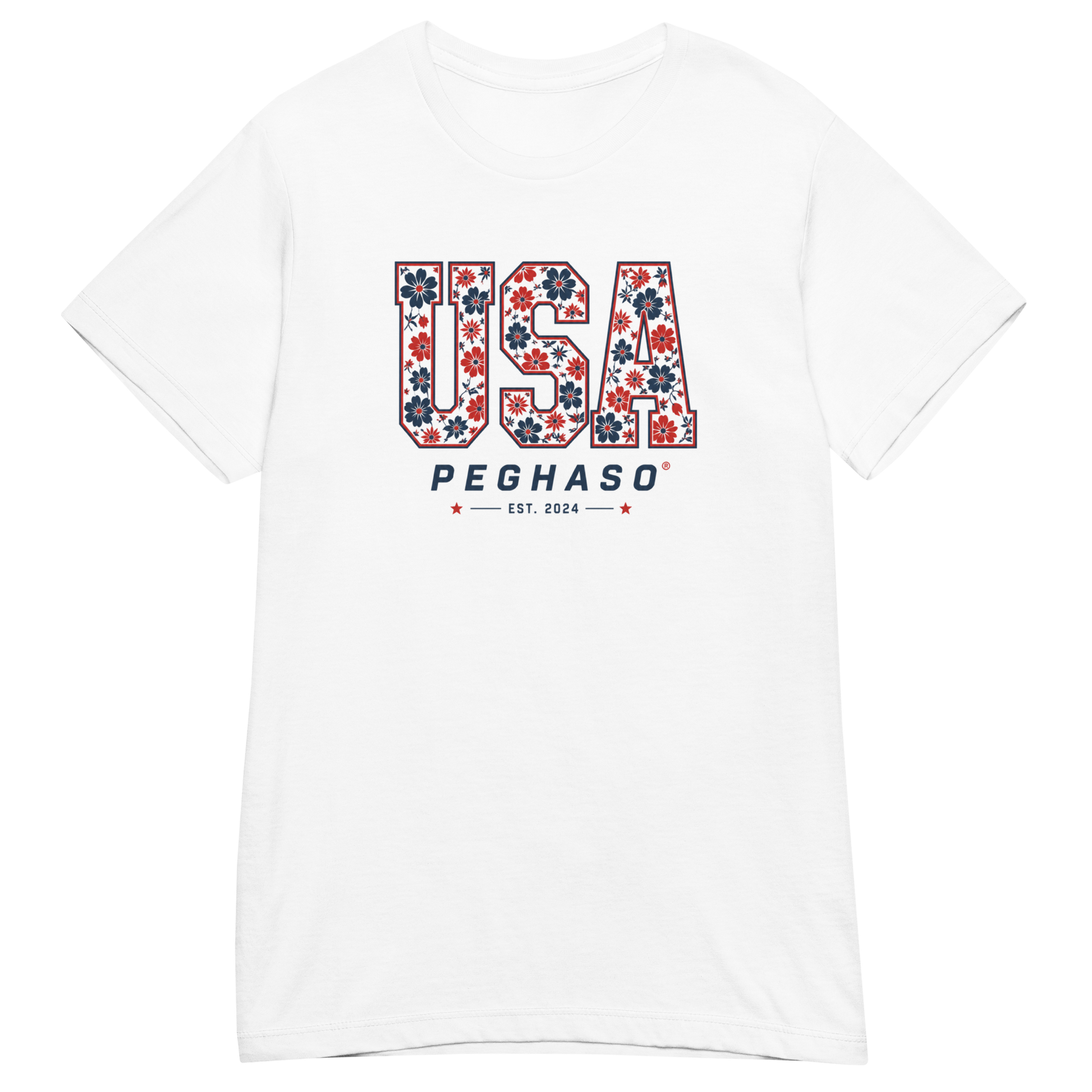 detalle-estampado-floral-usa-logo-peghaso-calidad-premium