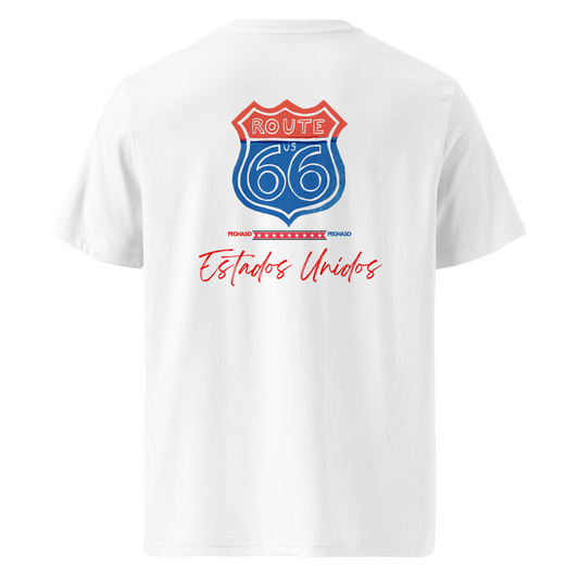 Camiseta Ruta 66 USA | Algodón Premium Heavyweight | Estilo Urbano marca premium PEGHASO