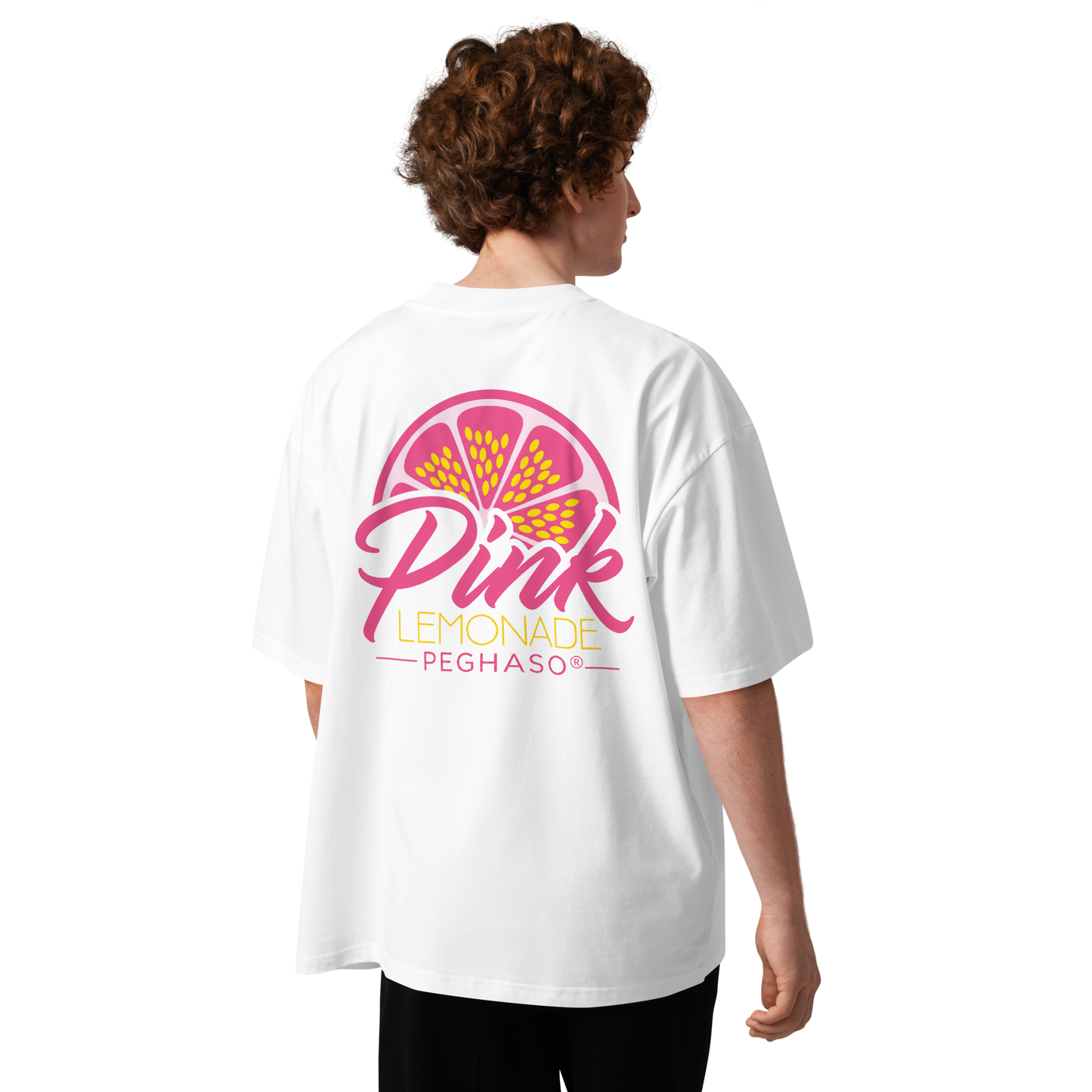 Camiseta-streetwear-oversize-mujer-diseño-limonada-rosa-peghaso-look-verano-camiseta-pink-fruit-fruta