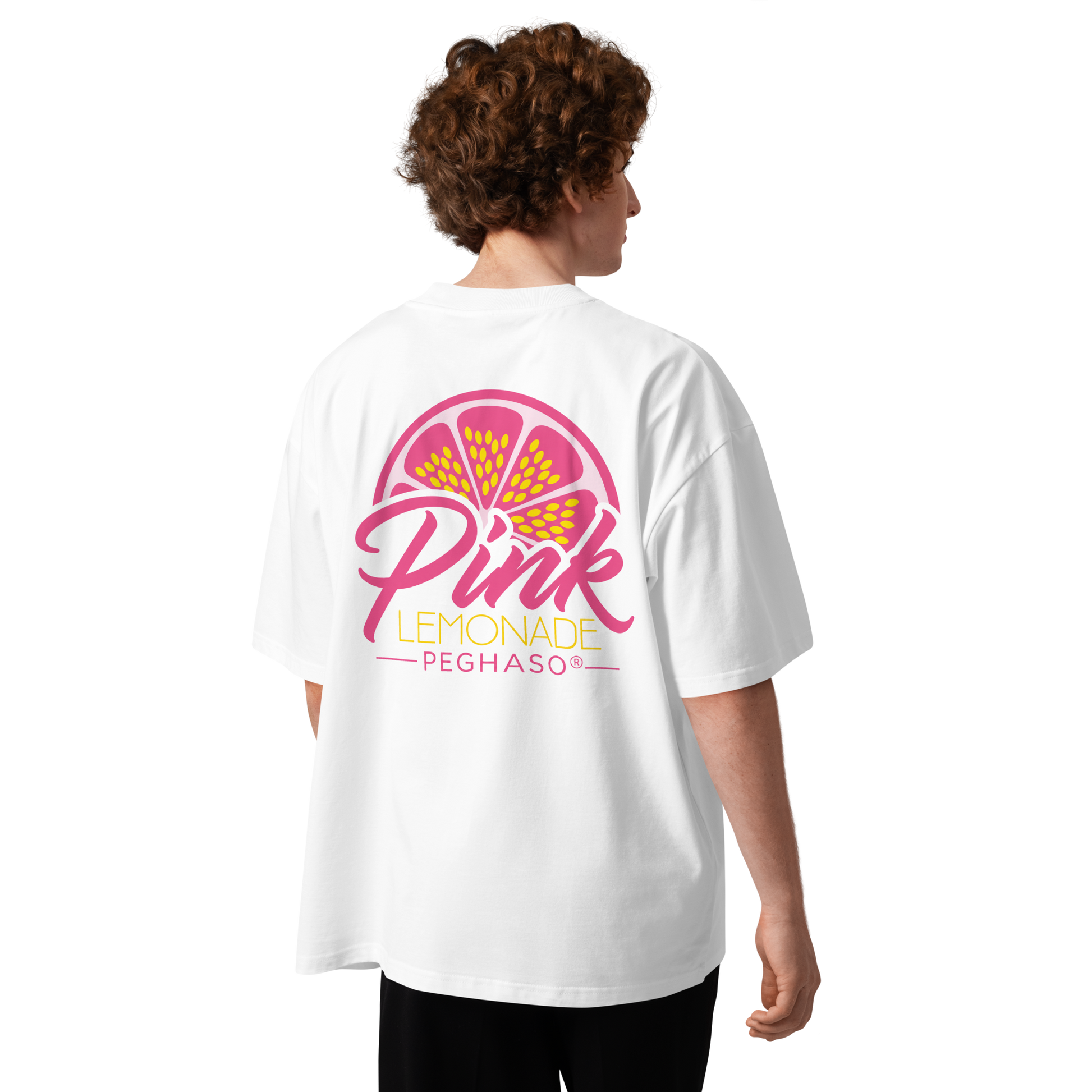 Camiseta-streetwear-oversize-mujer-diseño-limonada-rosa-peghaso-look-verano-camiseta-pink-fruit-fruta