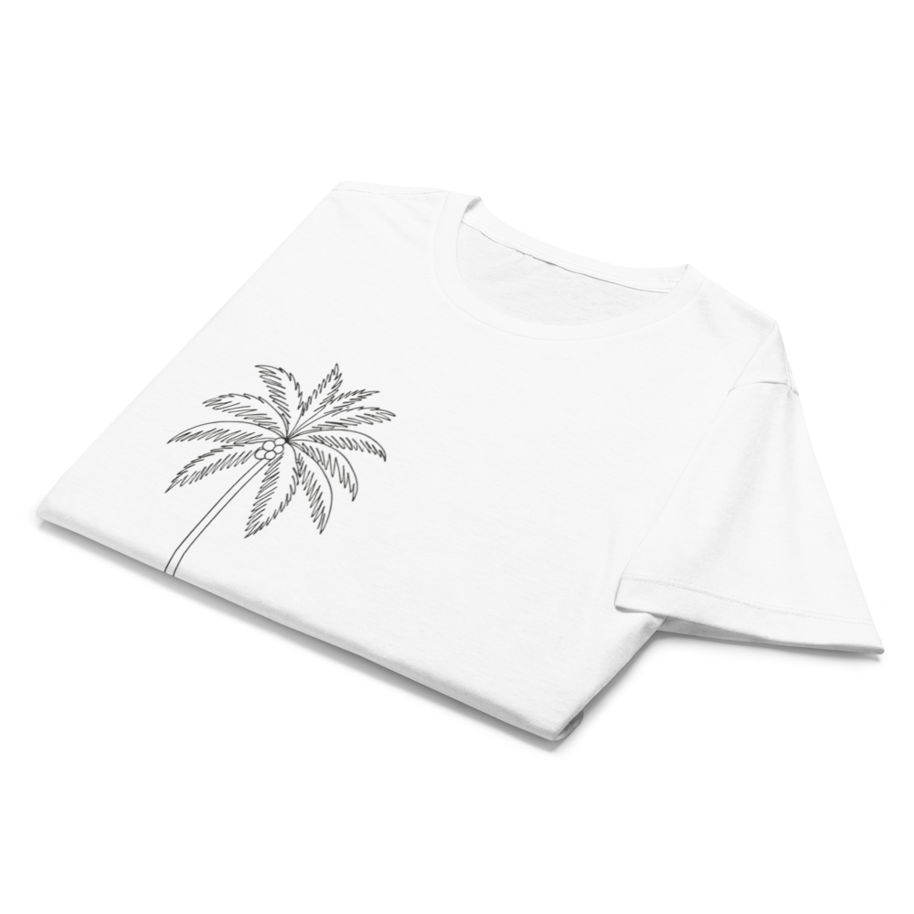 Camiseta blanca de calidad estilo resort coleccion riviera