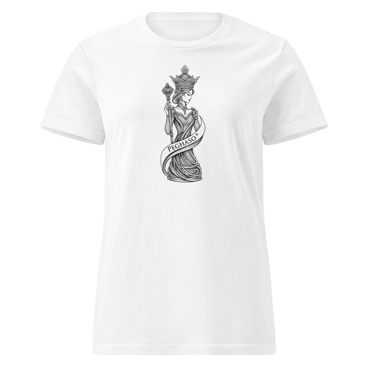 Camiseta de mujer blanca de lujo diseño exclusivo PEGHASO