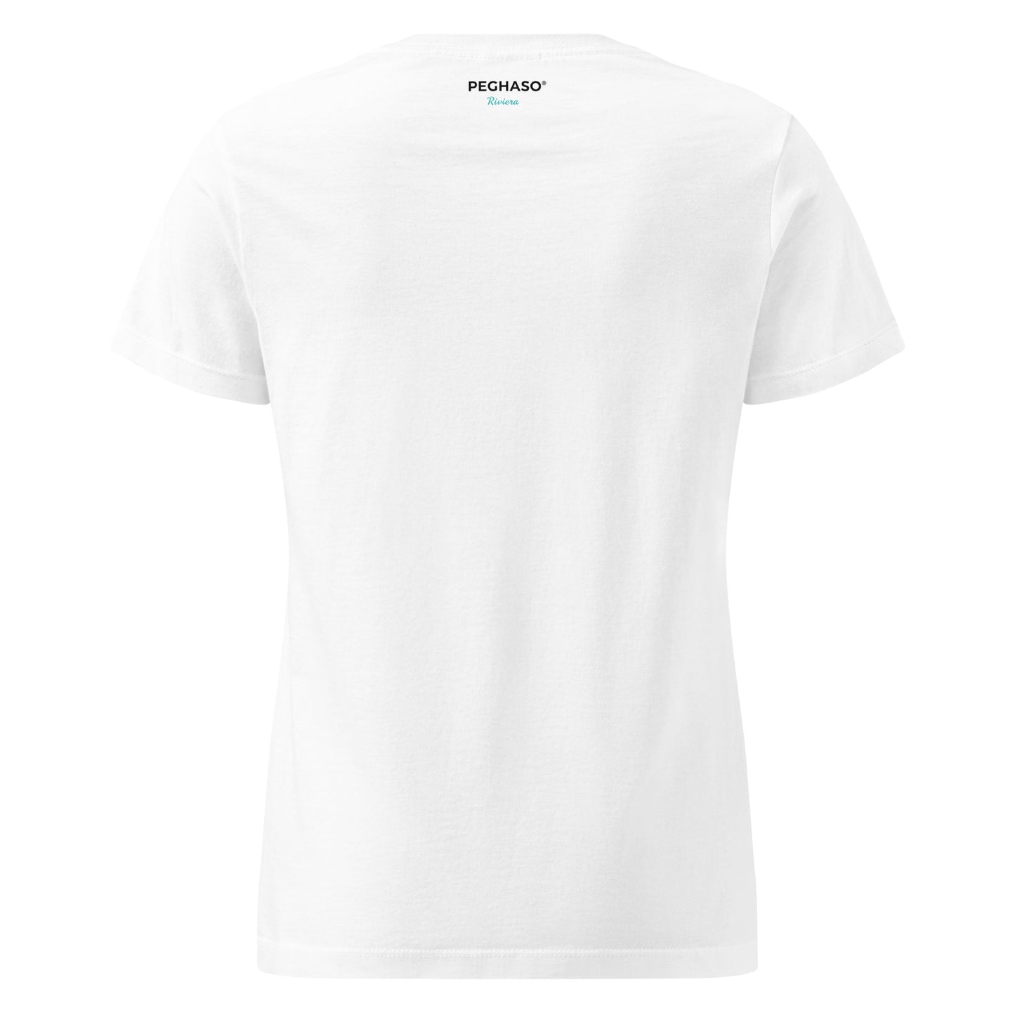 Camiseta de verano mujer blanca algodon alta calidad caballito de mar