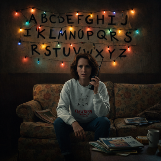 Sudadera Stranger Things. Sudadera Luces RUN. Sudadera Hawkins Indiana. Sudadera Ropa Retro 80s. sudadera premium años 80