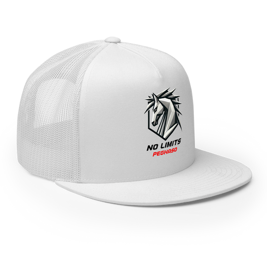Gorra trucker de rejilla blanca y negra No Limits de PEGHASO streetwear