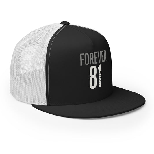 Gorra trucker negra unisex Forever 81 de rejilla marca PEGHASO