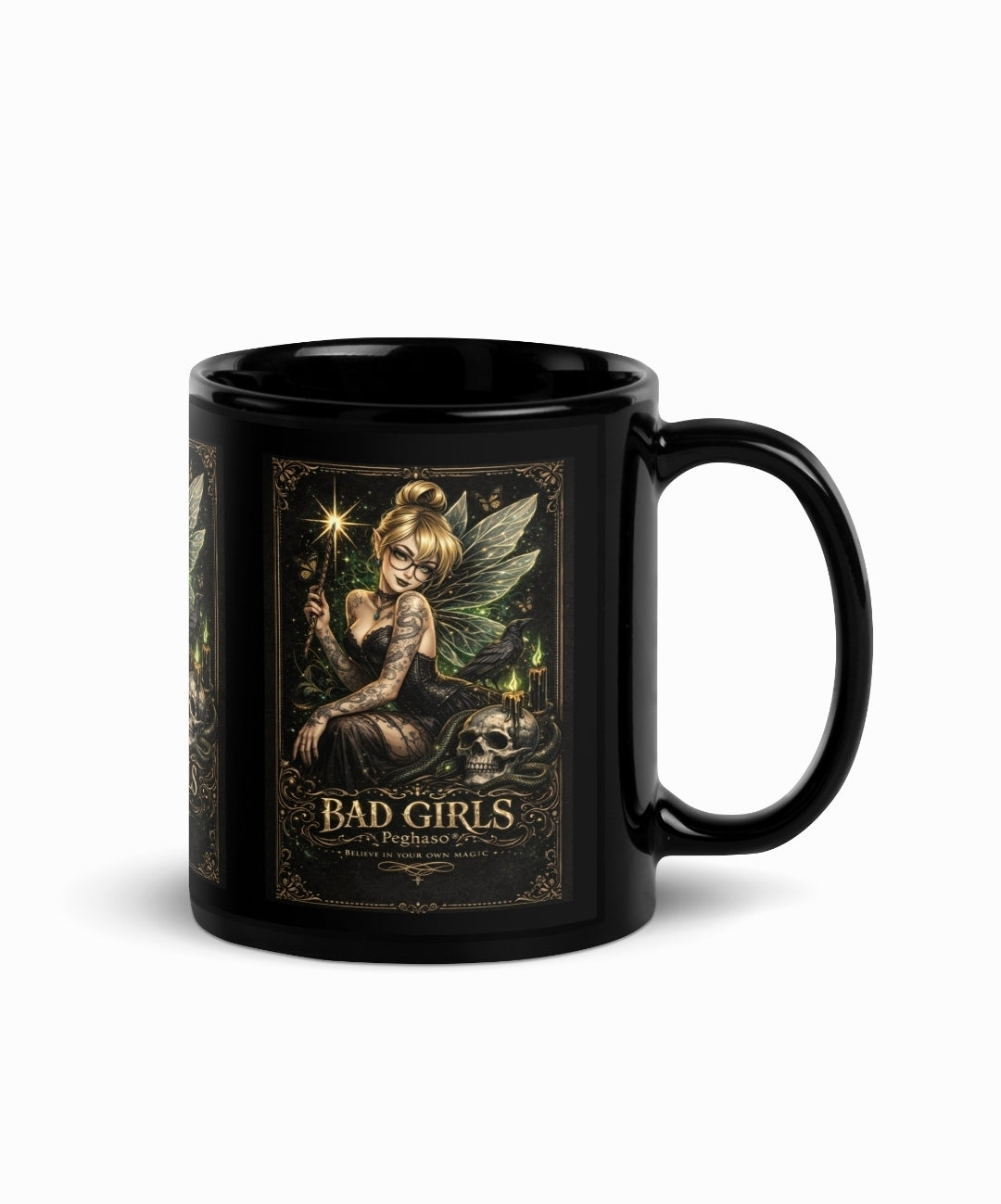 Taza Campanilla Tatuada - Colección BAD GIRLS | Peghaso® Original Art