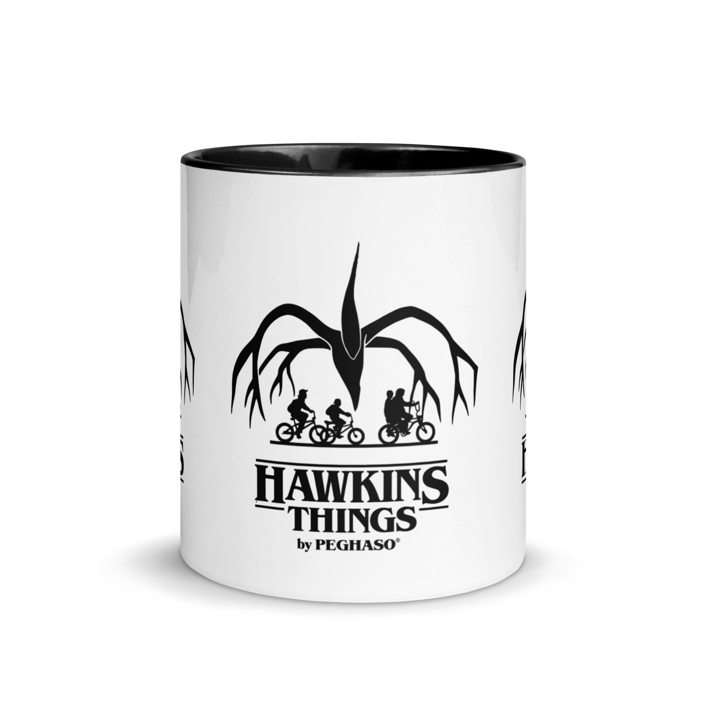 taza negra Hawkins Things Azotamentes full print
