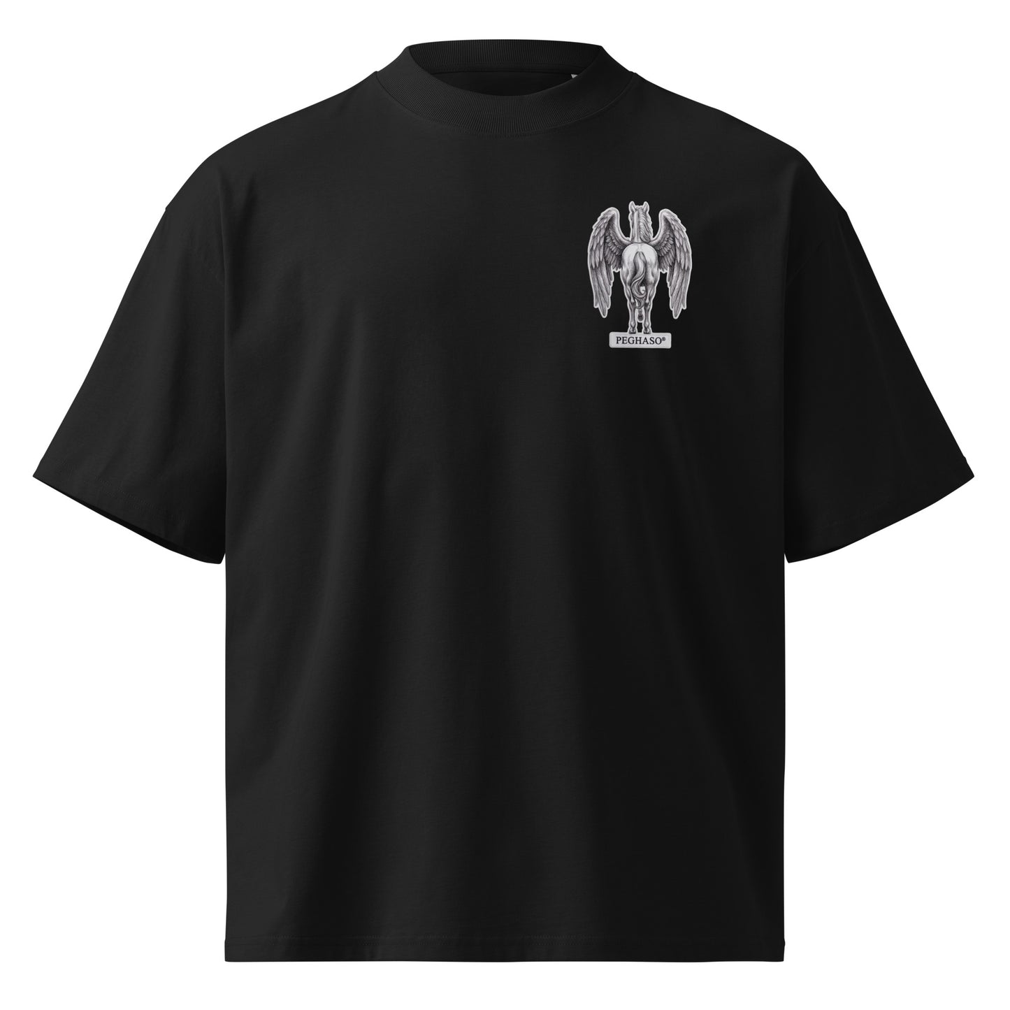 camiseta-heavyweight-negra-cuello-alto-streetwear-alta-gama-peghaso