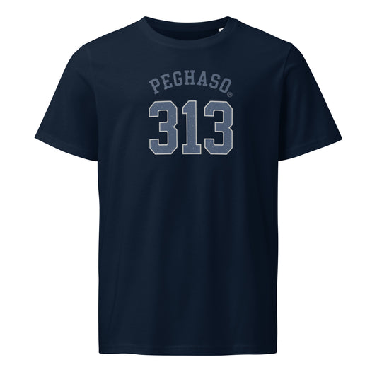 Camiseta Basic Premium 313 PEGHASO azul - Vista Frontal - Diseño Streetwear Exclusivo