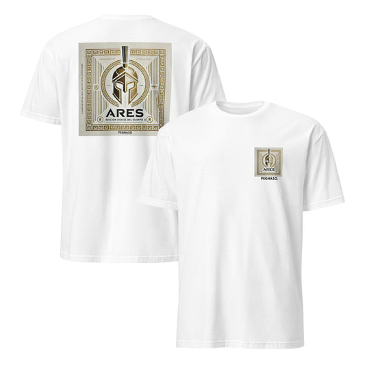 Camiseta Ares Mitología Griega Blanca PEGHASO Streetwear