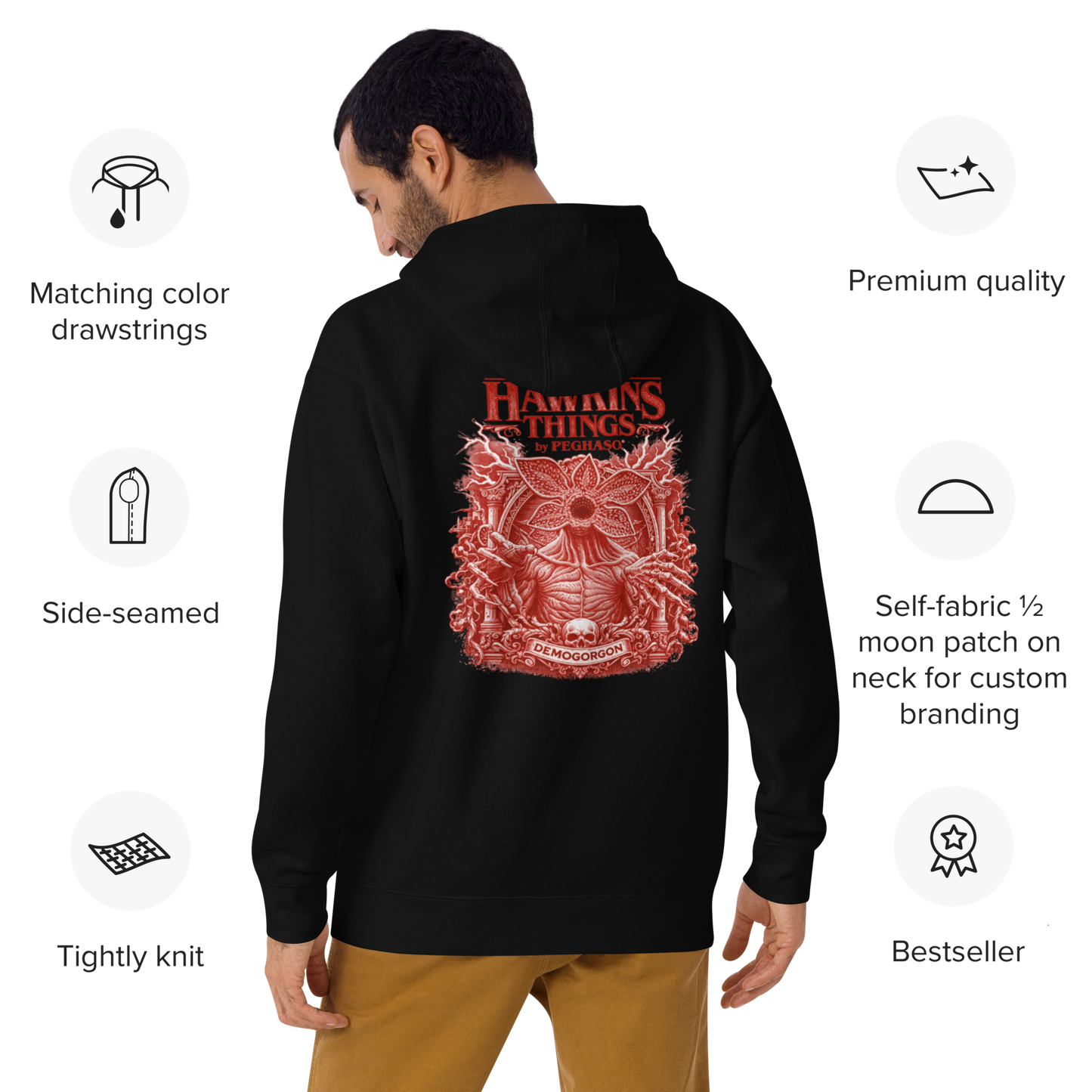 Hoodie Sudadera Demogorgon - Hawkins Things by PEGHASO | Streetwear Premium