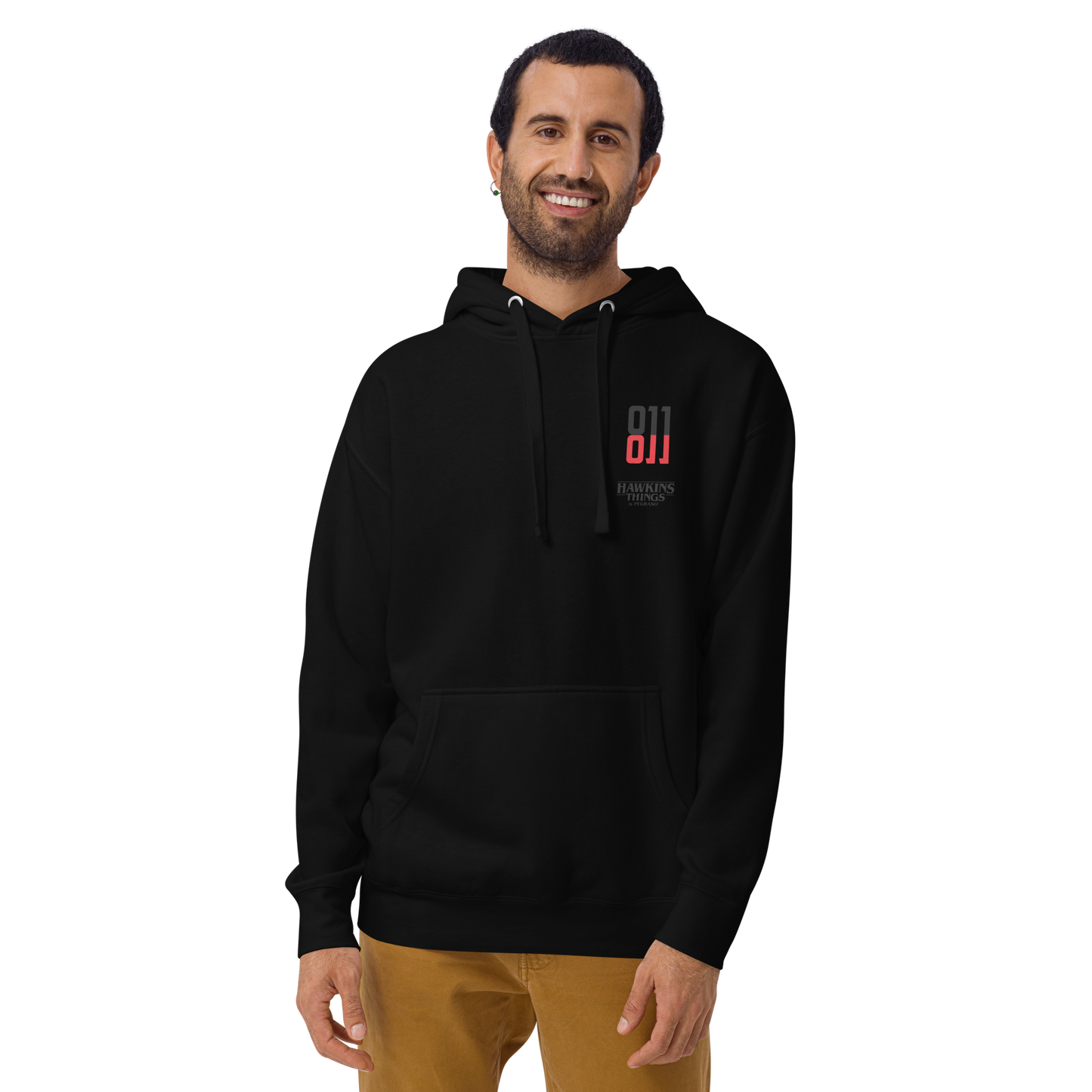 Sudadera Hoodie 011 Black & Red - Edición Once Colección PEGHASO