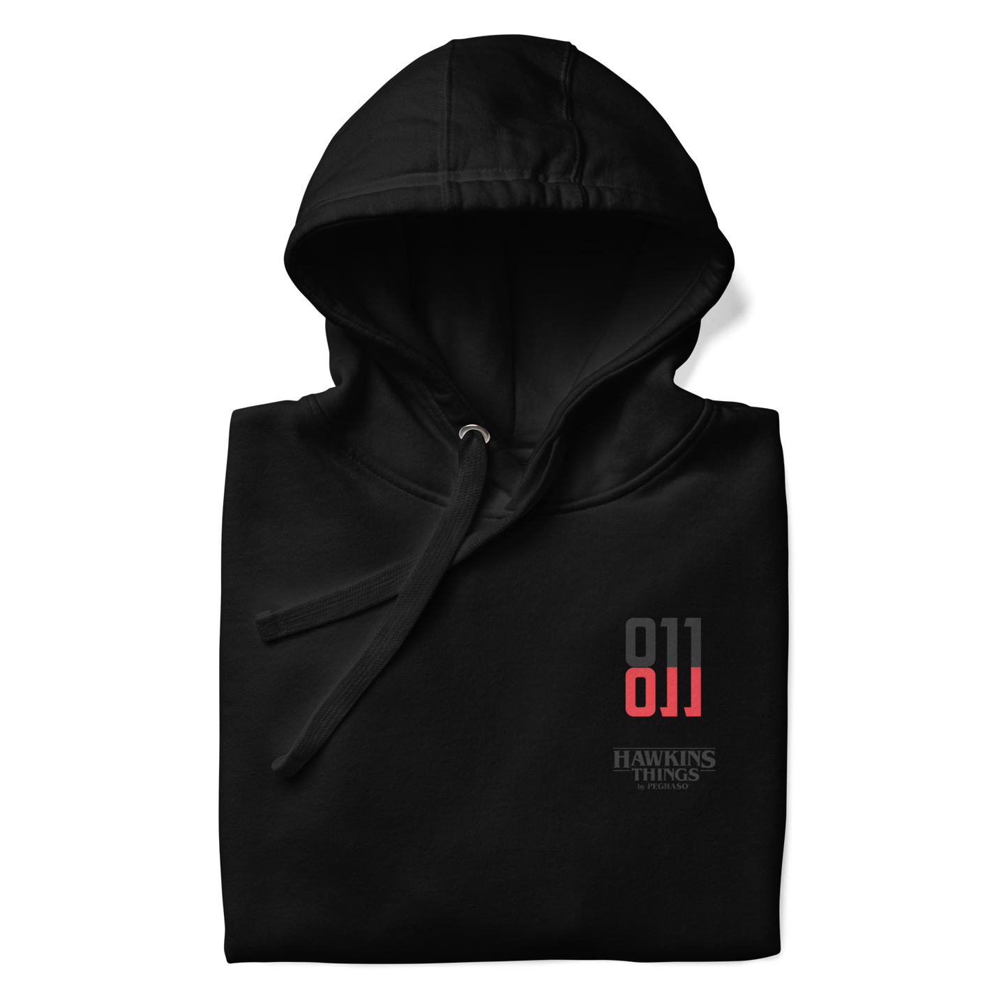 Sudadera Hoodie 011 Black & Red - Edición Once Colección PEGHASO