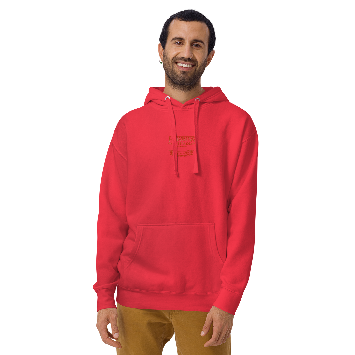 Sudadera roja premium con diseño artístico del Demogorgon de Stranger Things Peghaso