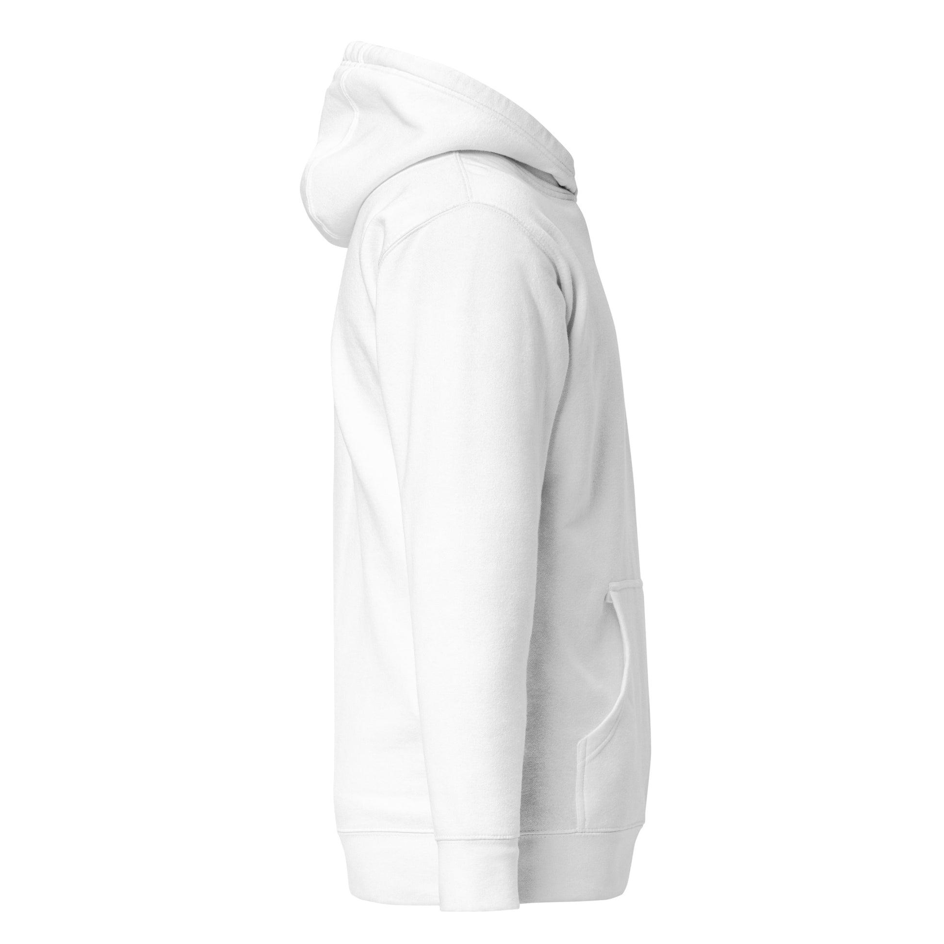 Sudadera con capucha blanca 011 con logo rojo inspirada en Once de Stranger Things.