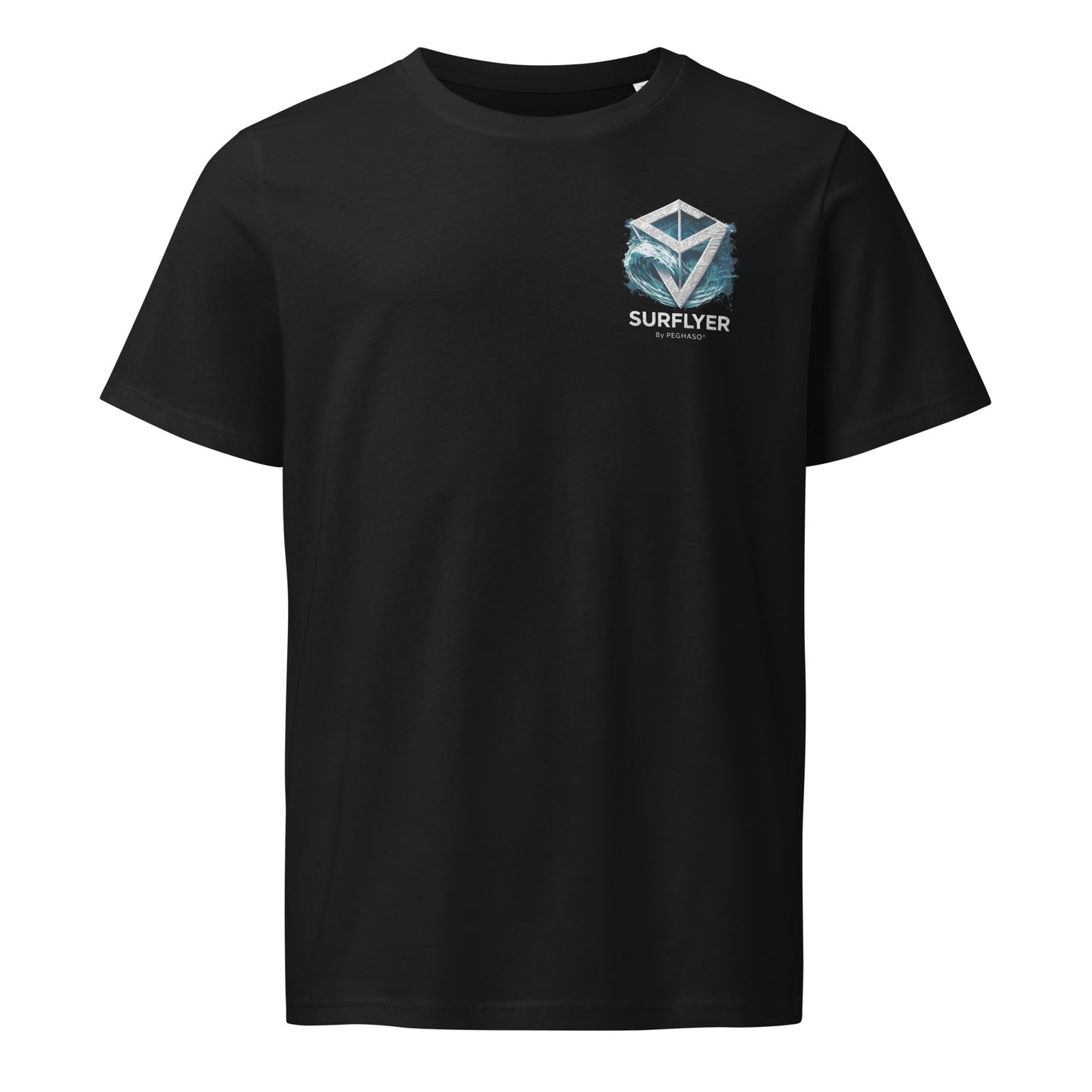 minimalist-black-surf-tee-front-logo-premium-streetwear-high-neck-peghaso