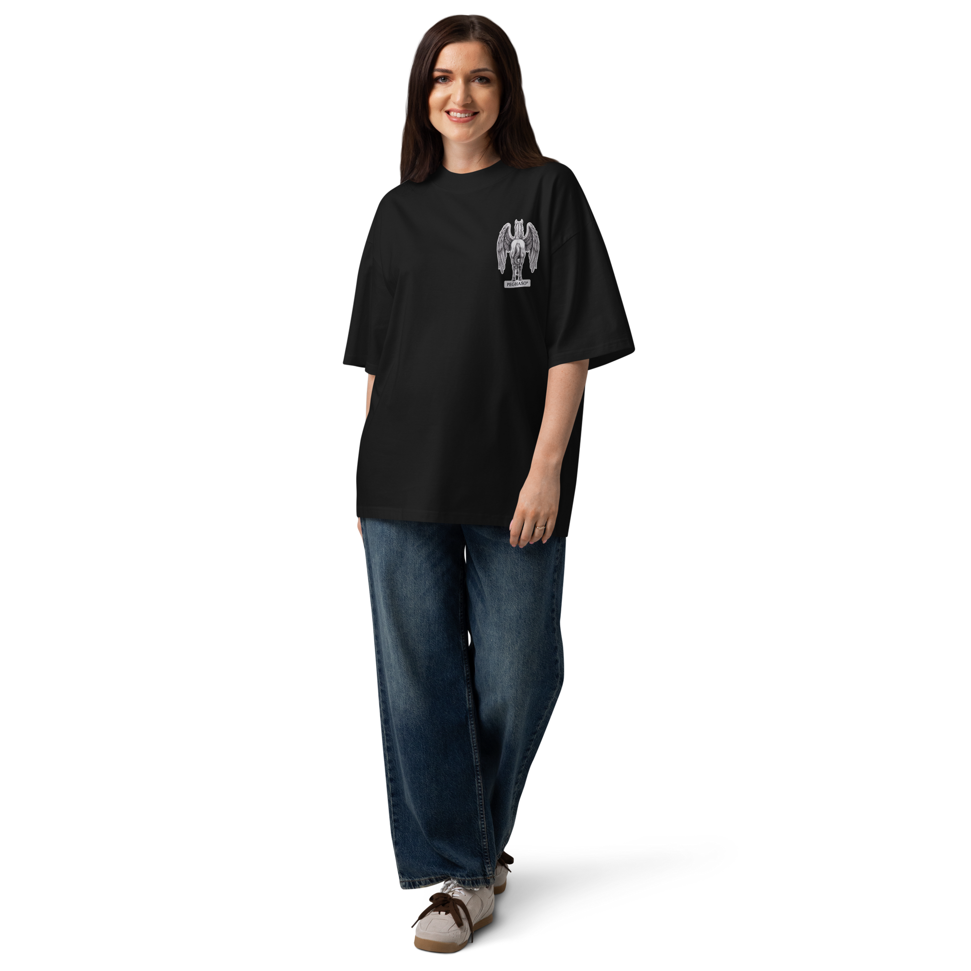 high-neck-oversize-black-tee-minimalist-pegaso-logo-premium-streetwear-peghaso