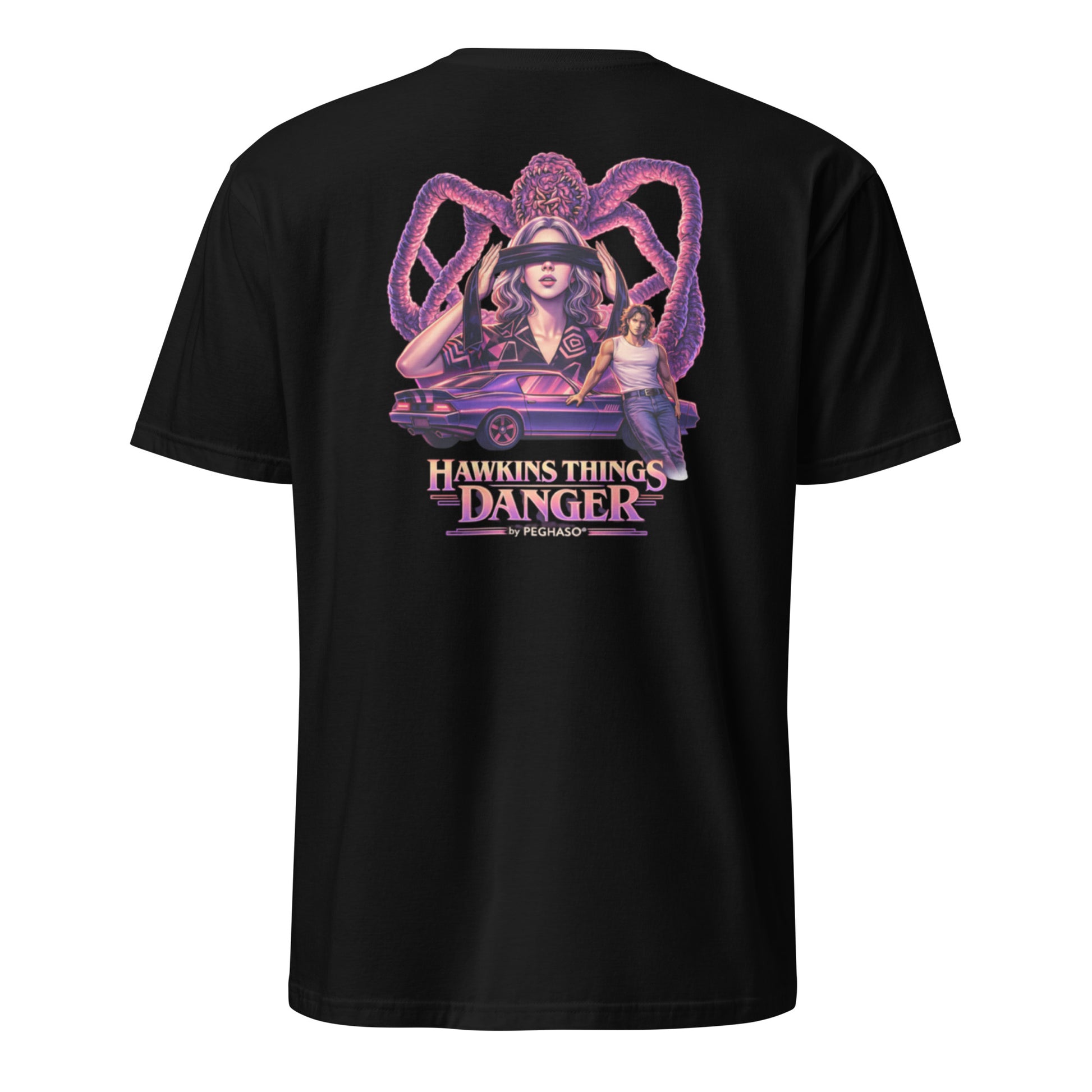Camiseta Eleven 011 y Billy Stranger Things Temporada 3 Streetwear Negra