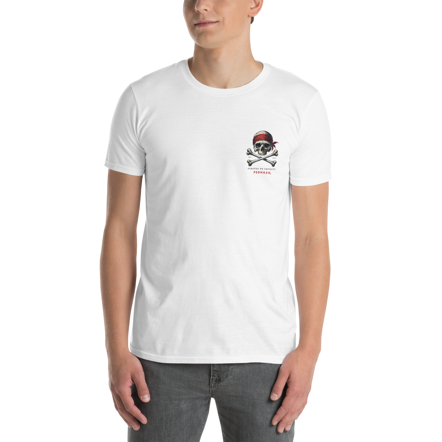 Camiseta Hombre PEGHASO® CARABELA - Algodón Orgánico, Diseño Pirata | Envío Gratis