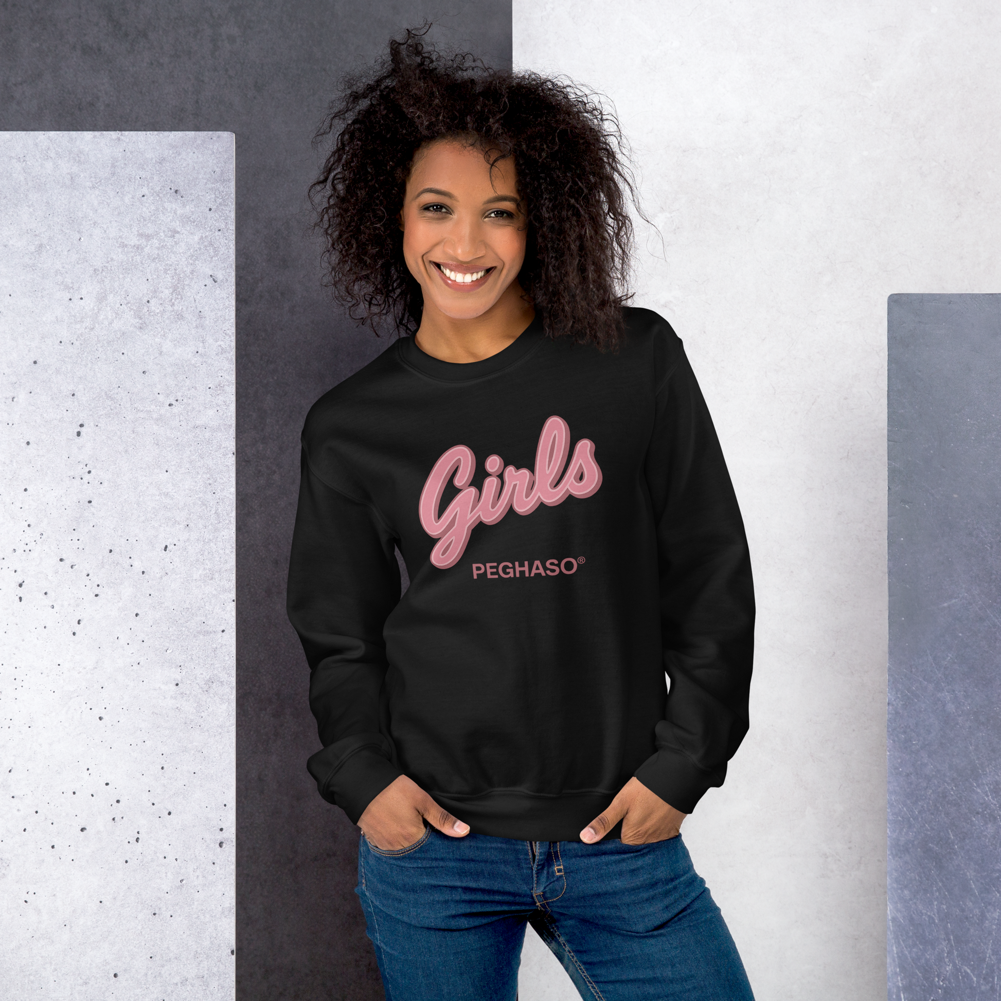 "Sudadera PEGHASO Sweet Girls Edition negra – Sudadera mujer streetwear”
