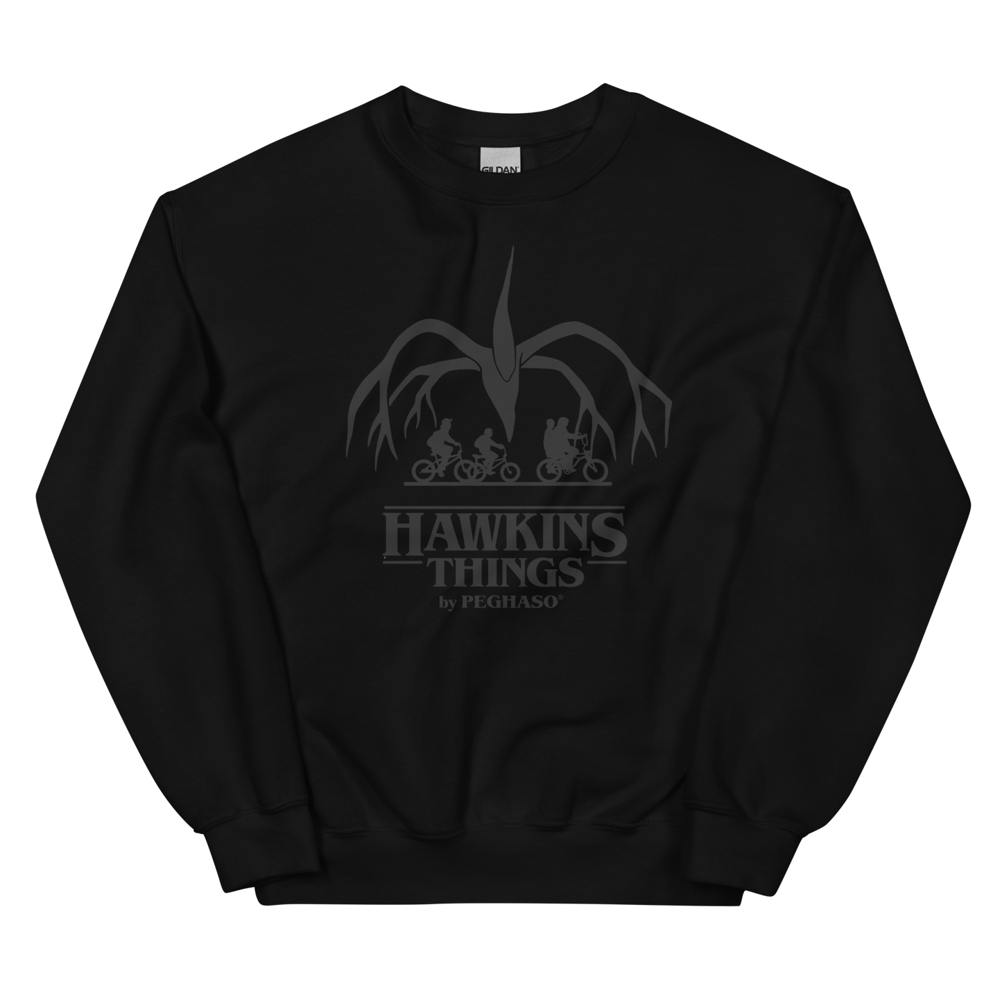 sudadera negra stranger things