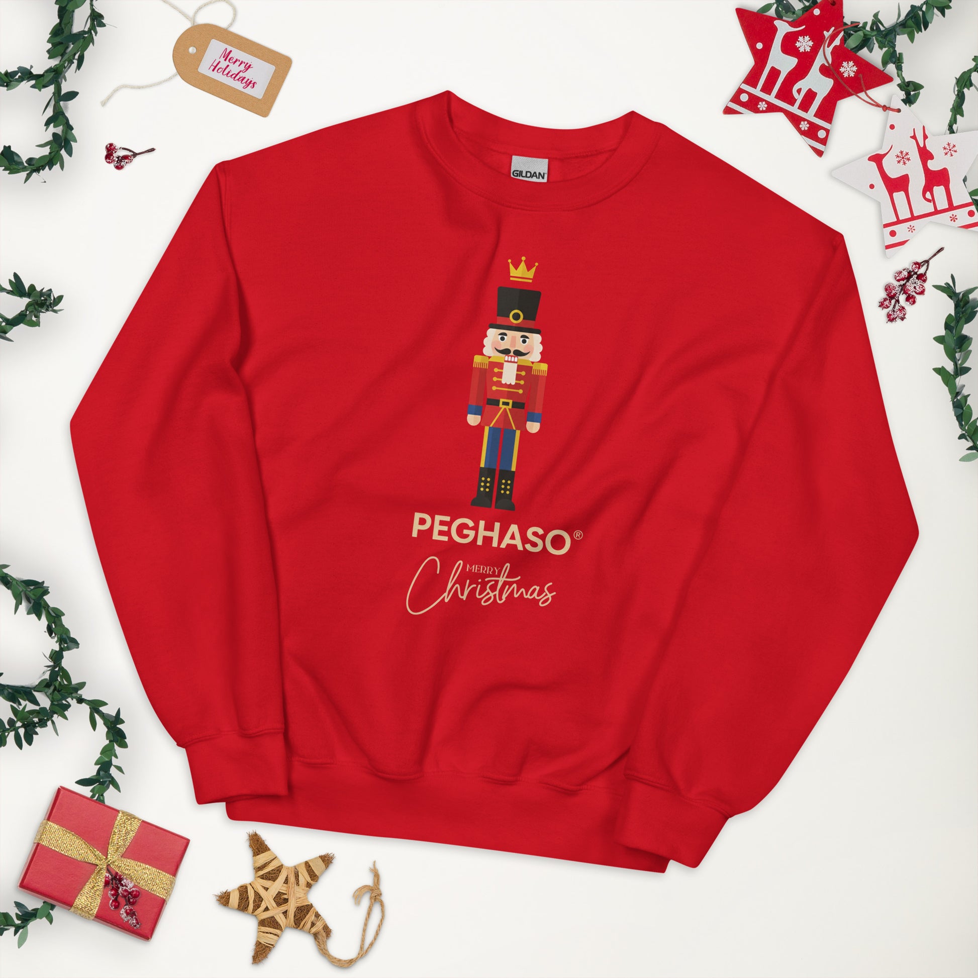 SUDADERA ROJA CASCANUECES NAVIDAD PEGHASO