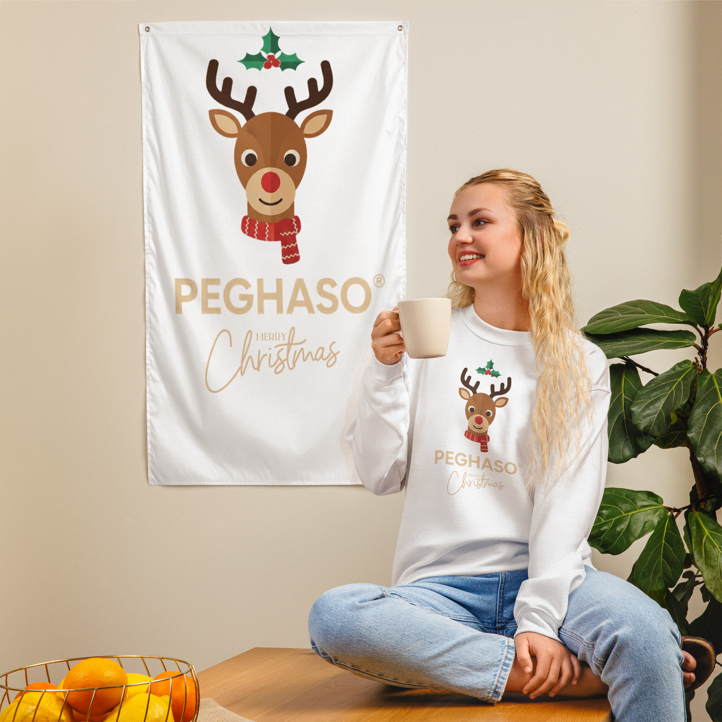 Sudadera RENO RUDOLPH - Colección CHRISTMAS SIGNS II - PEGHASO