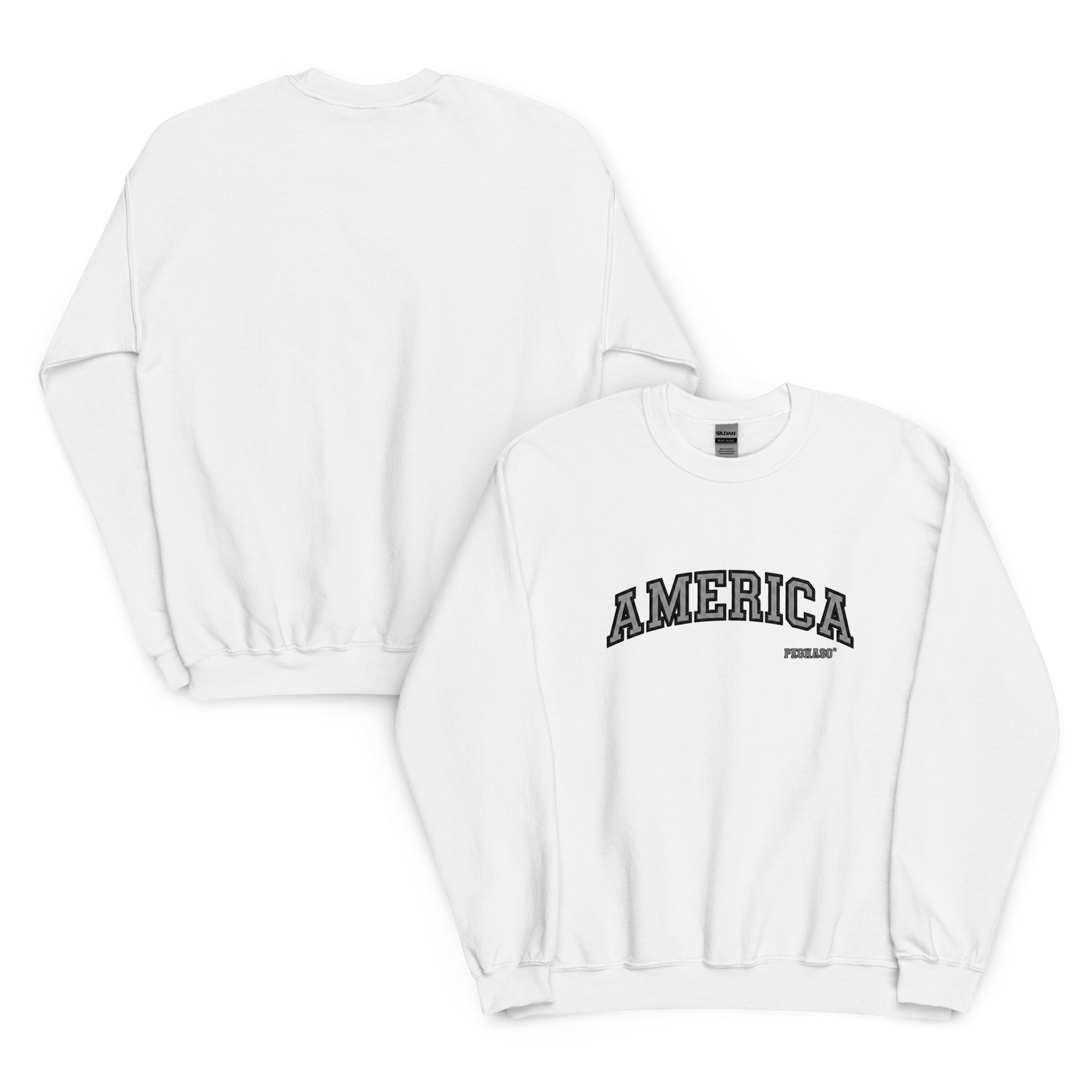 Sudadera PEGHASO estilo universitario americano – algodón premium