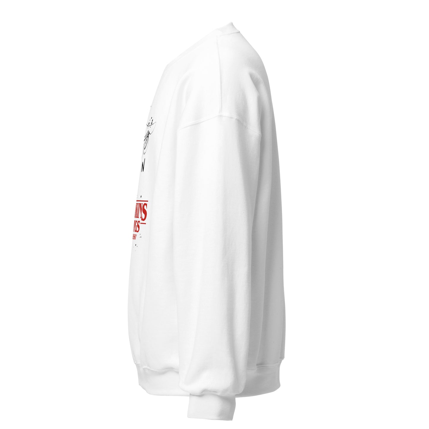 Ropa Hawkins Indiana sudadera blanca estilo años 80 colección Hawkins Things.