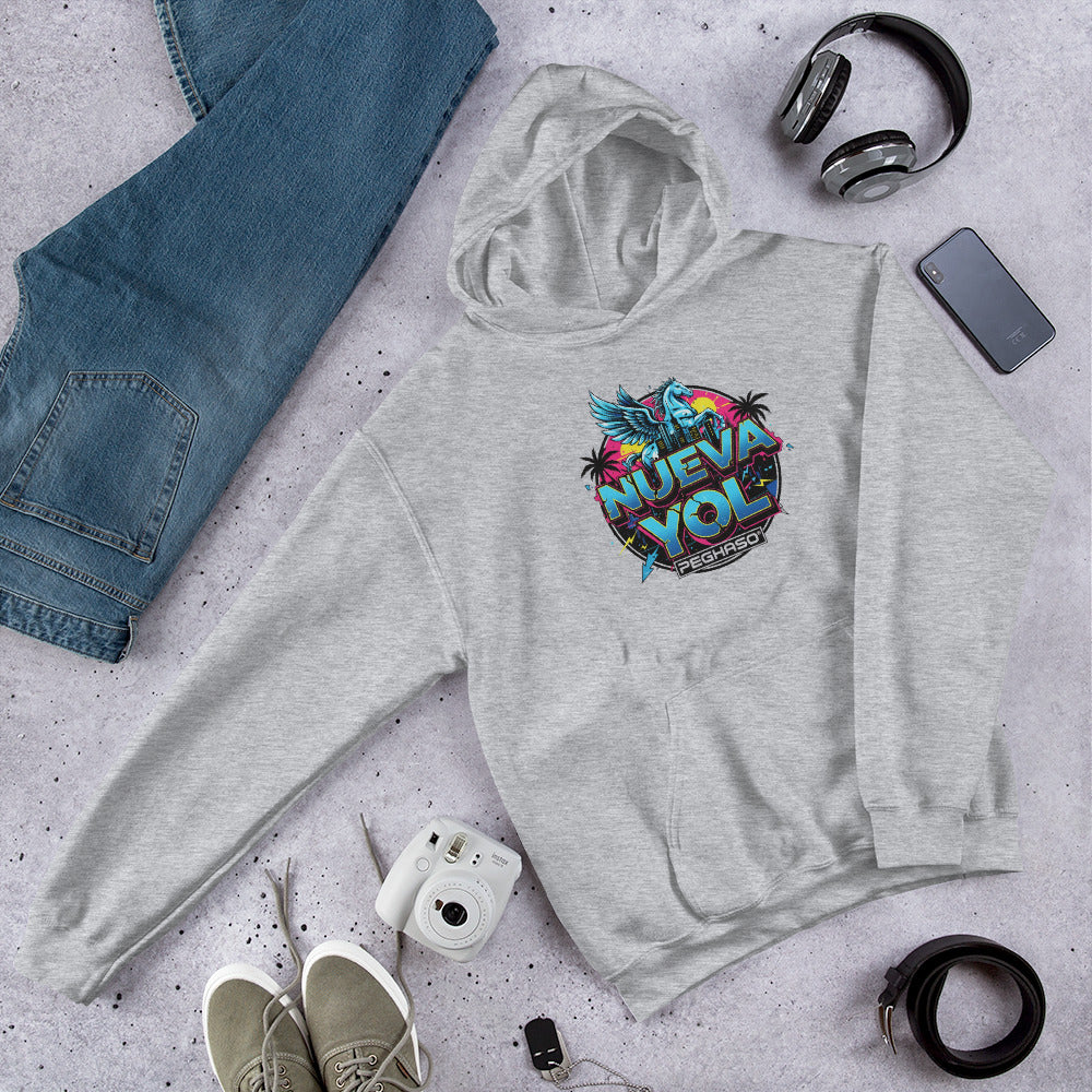 hoodie-sudadera-bad bunny-nueva yol-new york-grey sport-gris