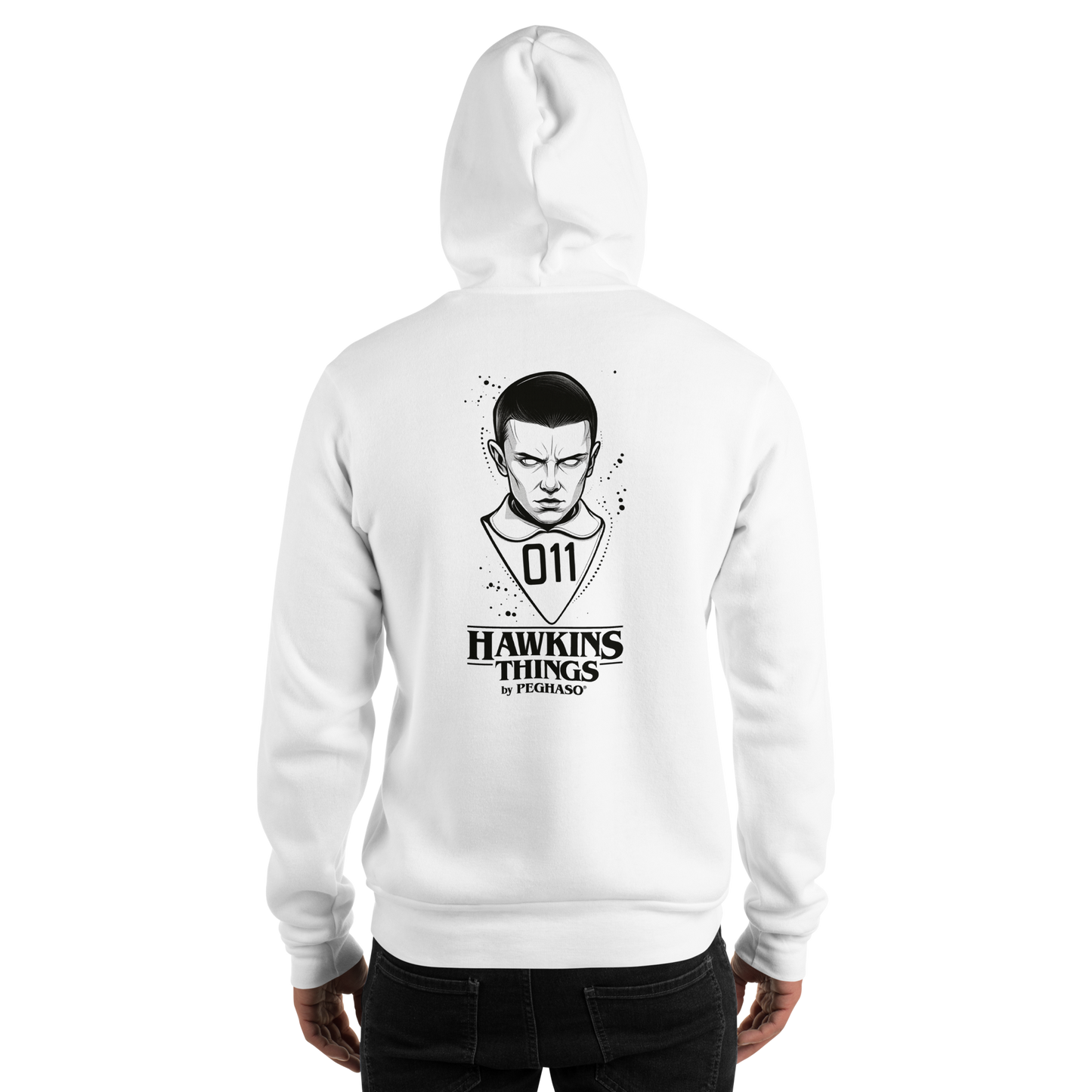 Sudadera hoodie premium 011 Once Eleven diseño exclusivo PEGHASO.