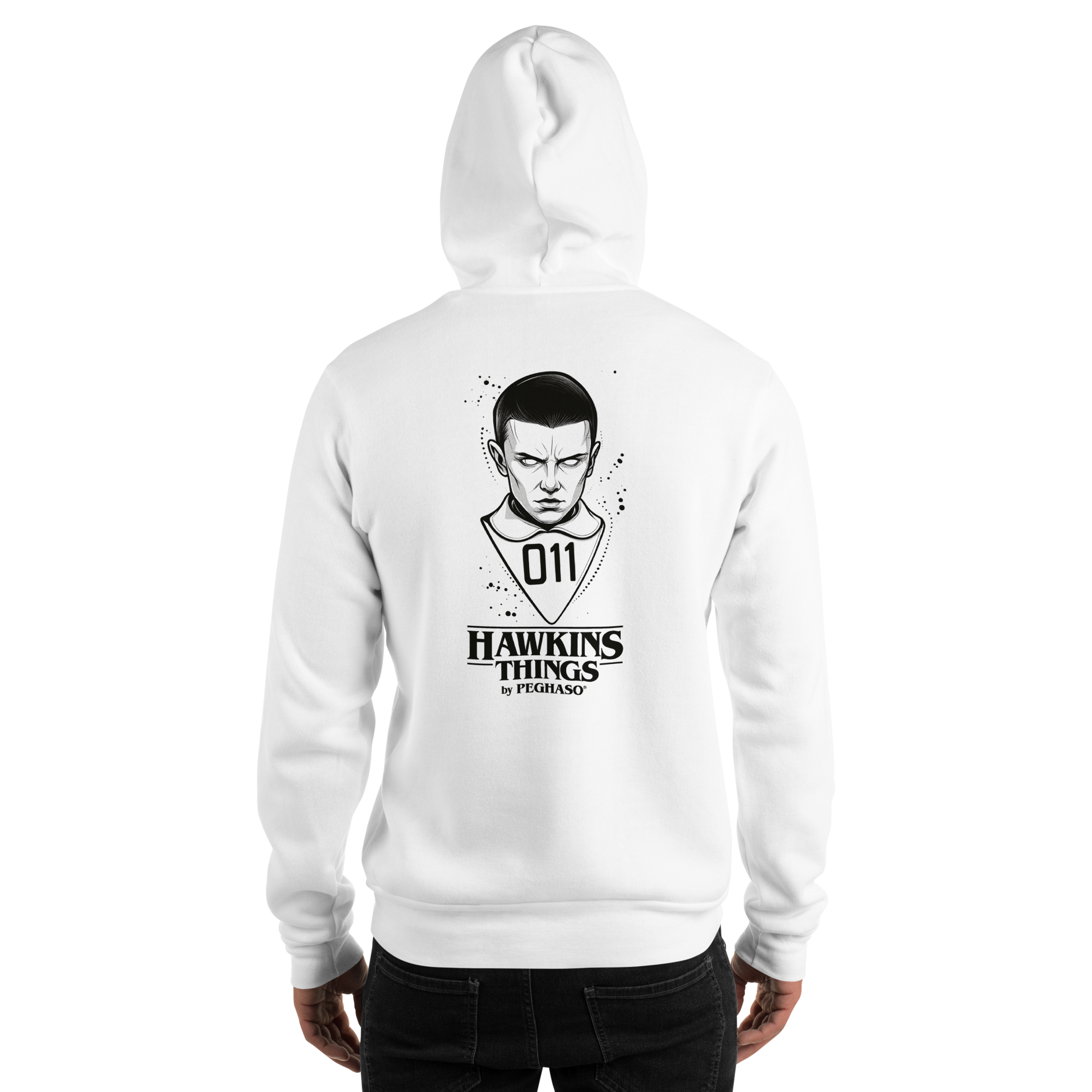 Sudadera hoodie premium 011 Once Eleven diseño exclusivo PEGHASO.