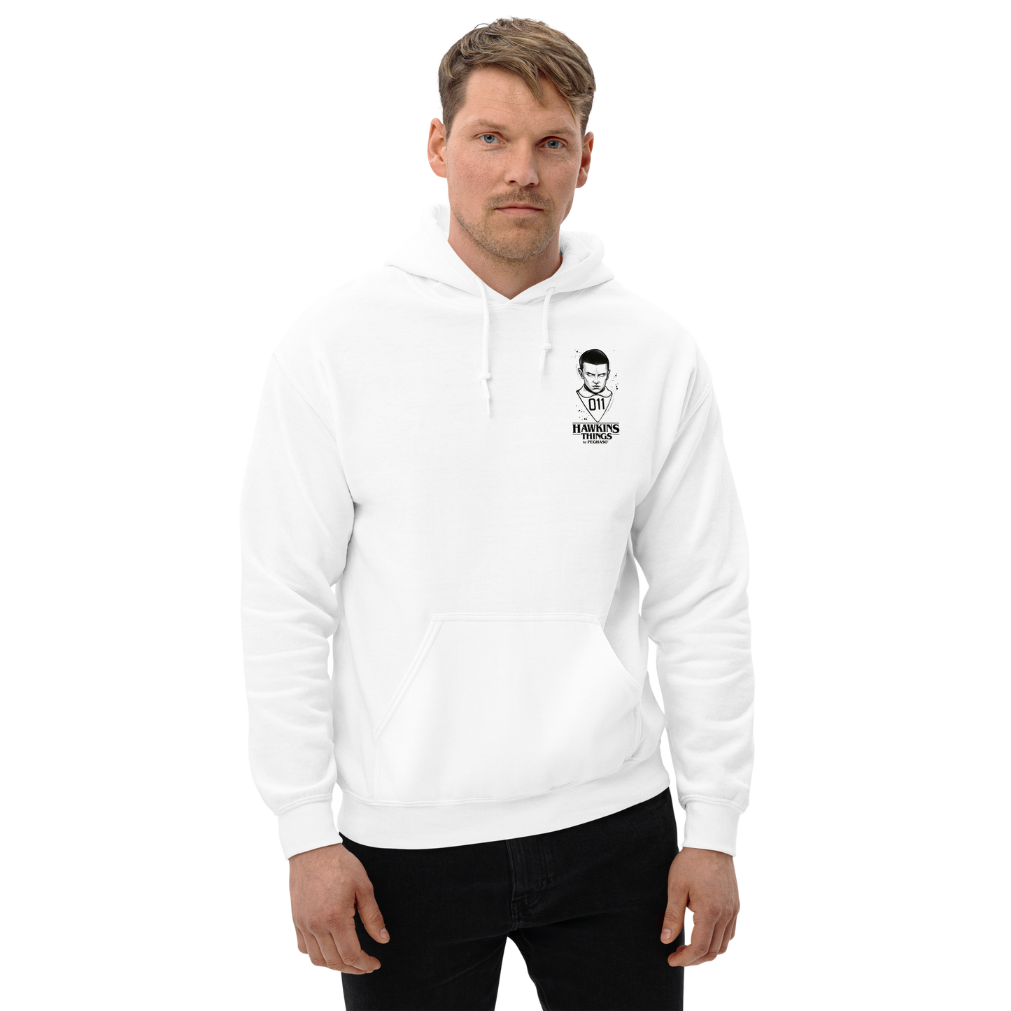 Sudadera hoodie premium 011 Once Eleven diseño exclusivo PEGHASO.