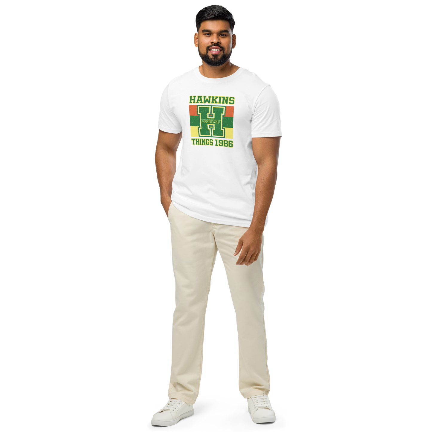 Camiseta Hawkins Things 1986 - Estilo Vintage School | Peghaso® Premium