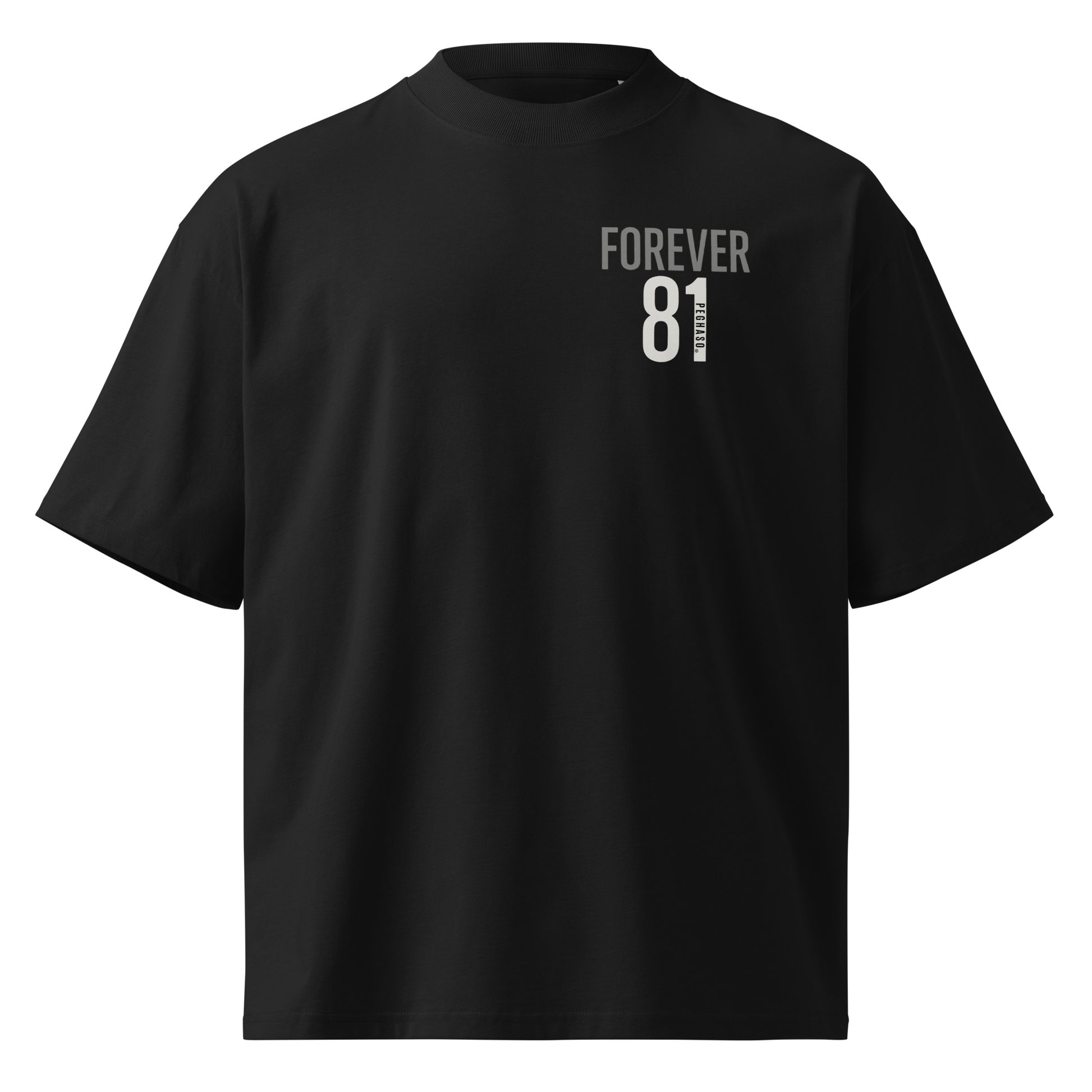 Detalle gráfico espalda camiseta oversize urbana "FOREVER 81