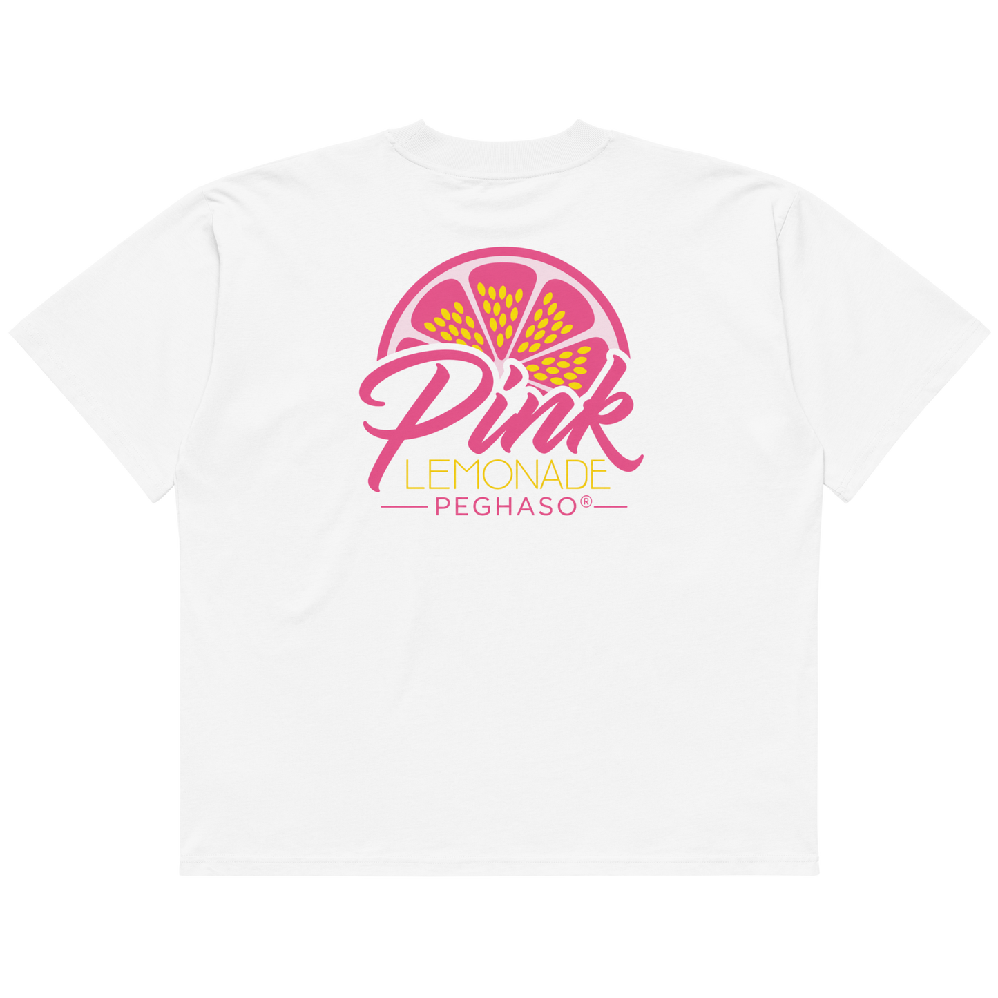 Camiseta-streetwear-oversize-mujer-diseño-limonada-rosa-peghaso-look-verano