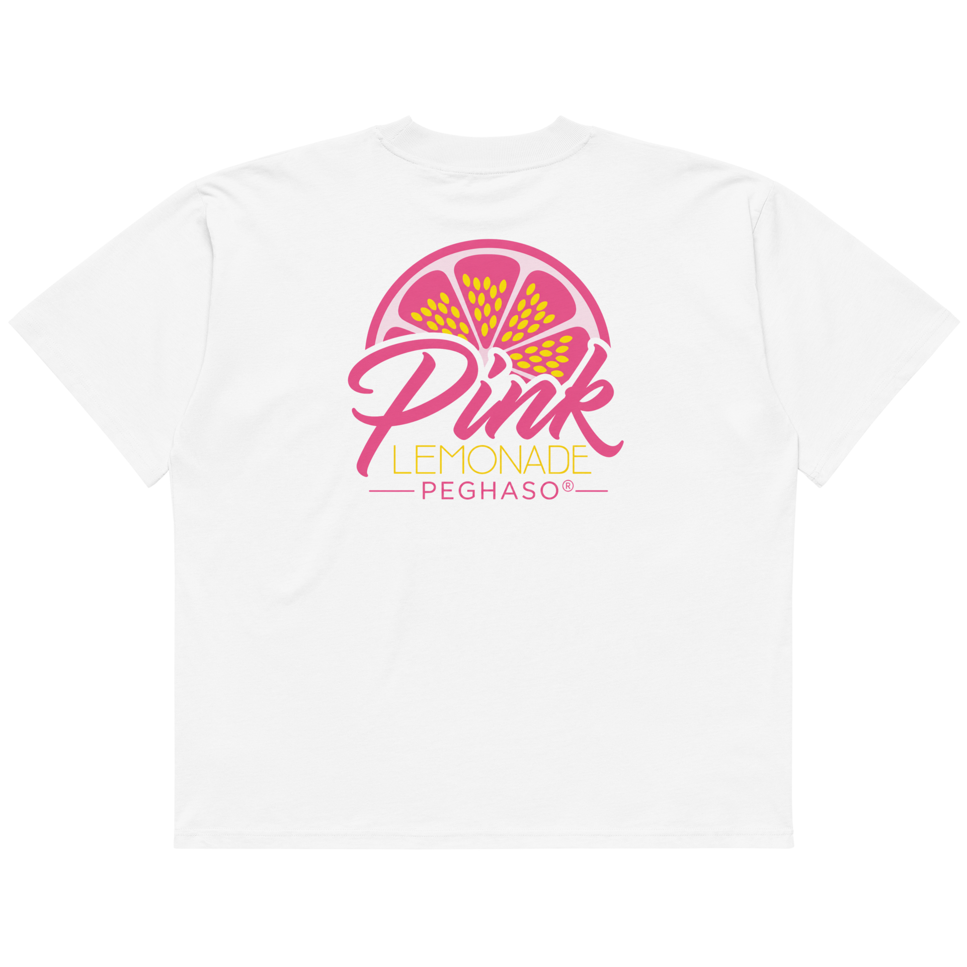 Camiseta-streetwear-oversize-mujer-diseño-limonada-rosa-peghaso-look-verano