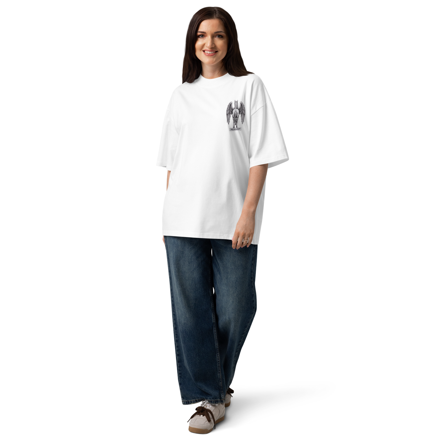 Camiseta Oversize corte Boxy Fit "Pegaso Mythic" – Streetwear de Alta Gama