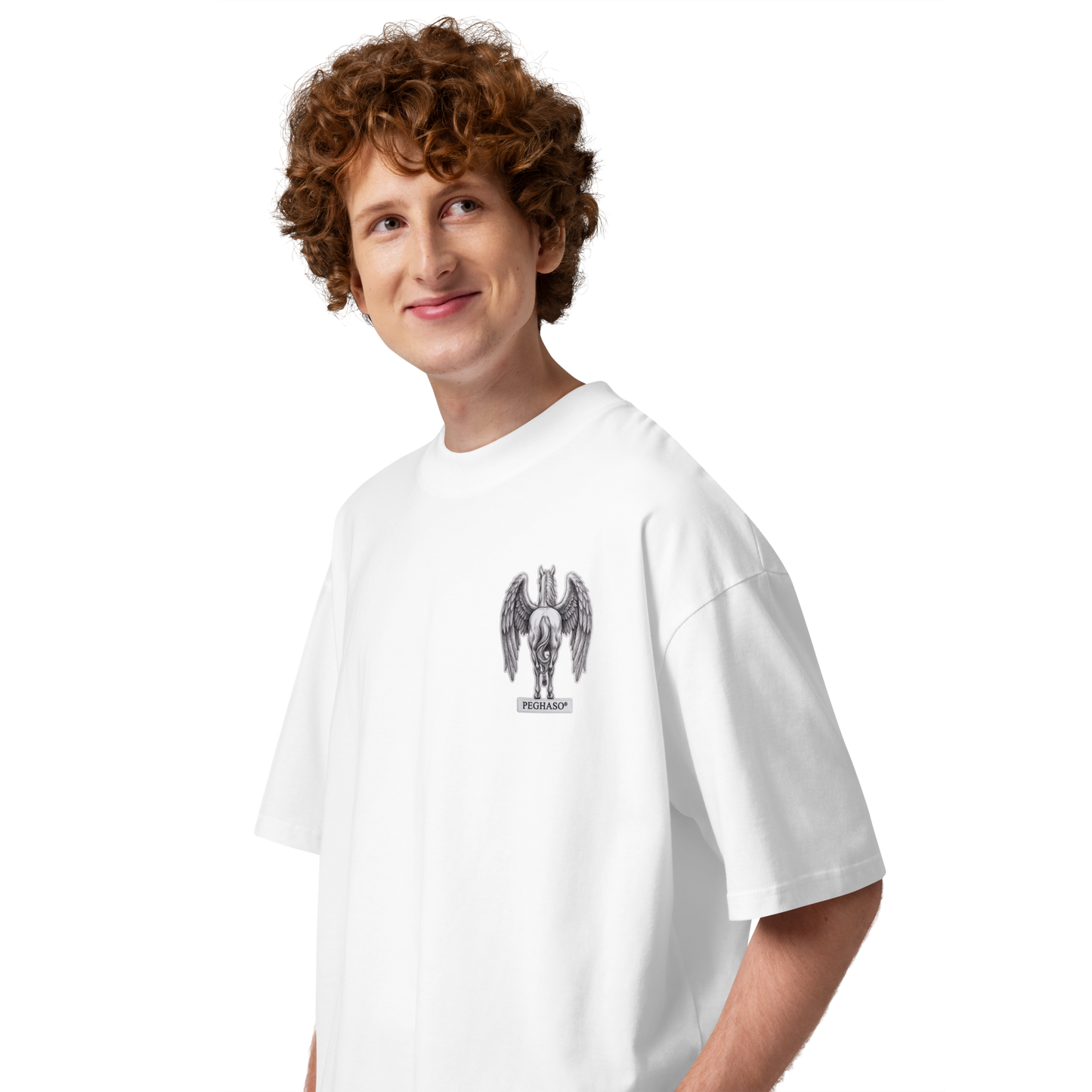 Camiseta Oversize corte Boxy Fit "Pegaso Mythic" – Streetwear de Alta Gama